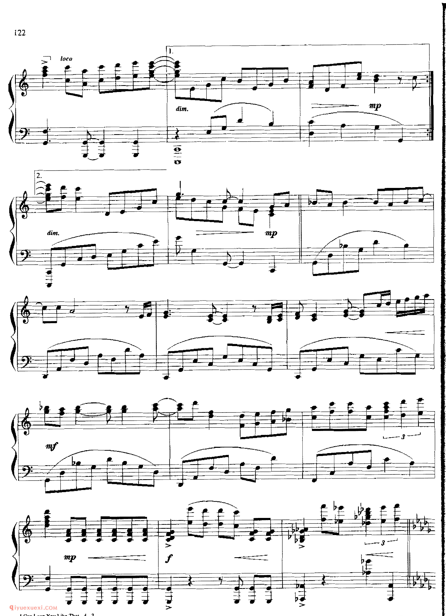 I CAN LOVE YOU LIKE THAT_丹·考斯特_Dan Coates_钢琴高级独奏乐曲谱