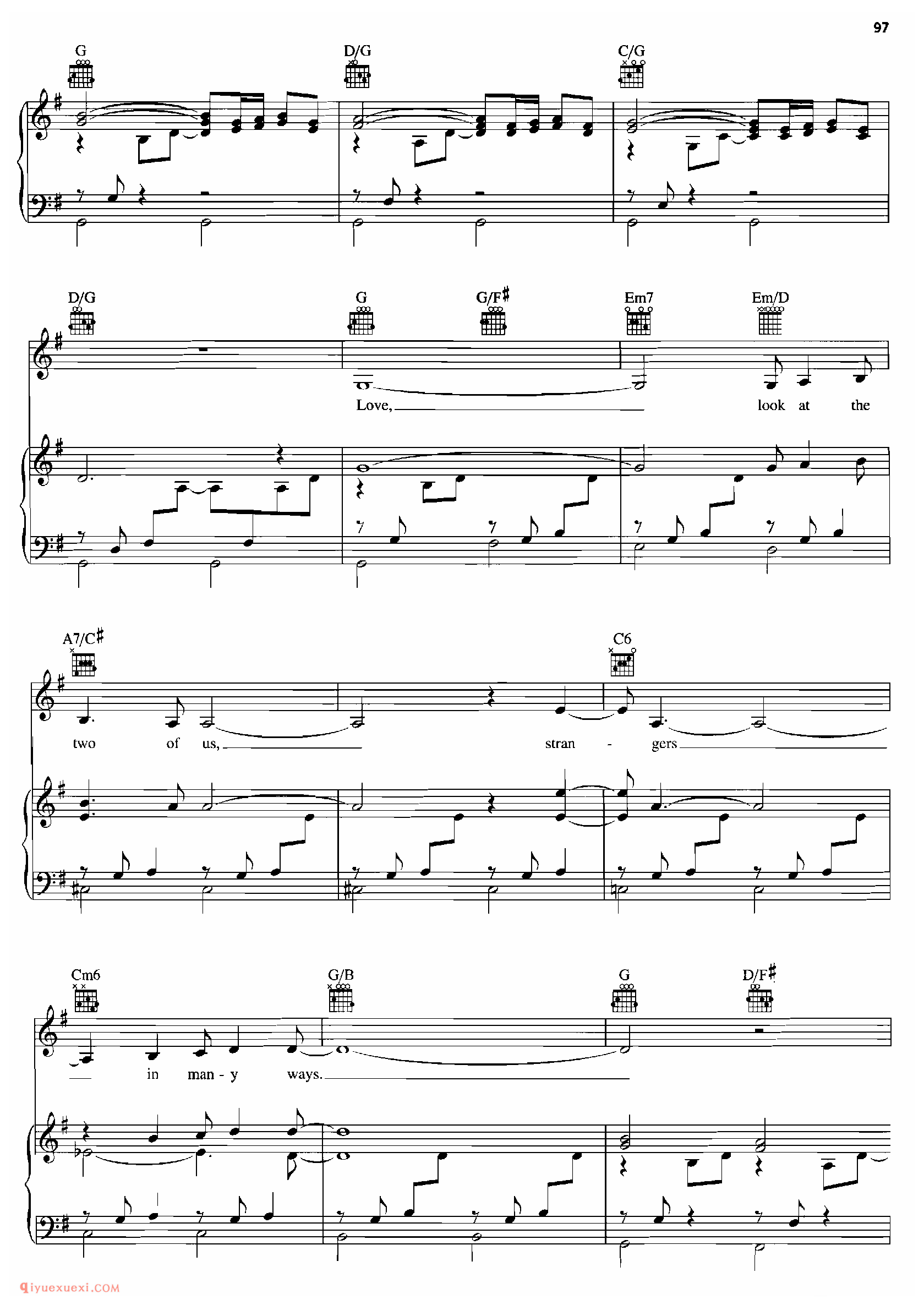 FOR ALL WE KNOW_钢琴•声乐•吉他_世界经典影视乐曲谱