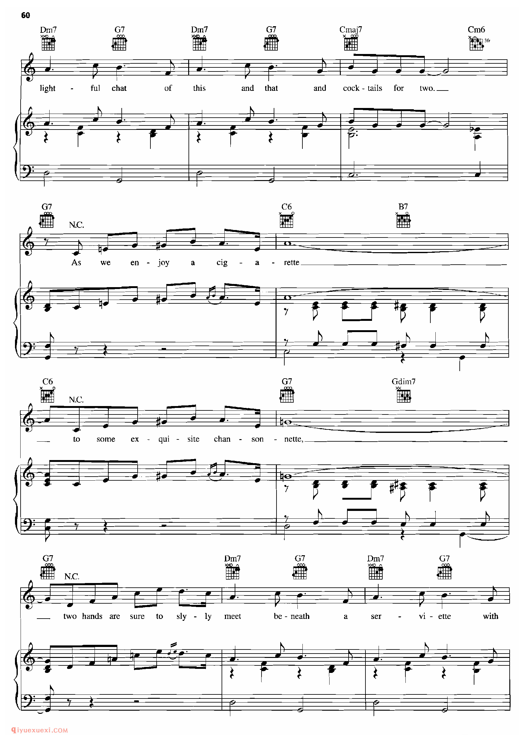 COCKTAILS FOR TWO_钢琴•声乐•吉他_世界经典影视乐曲谱