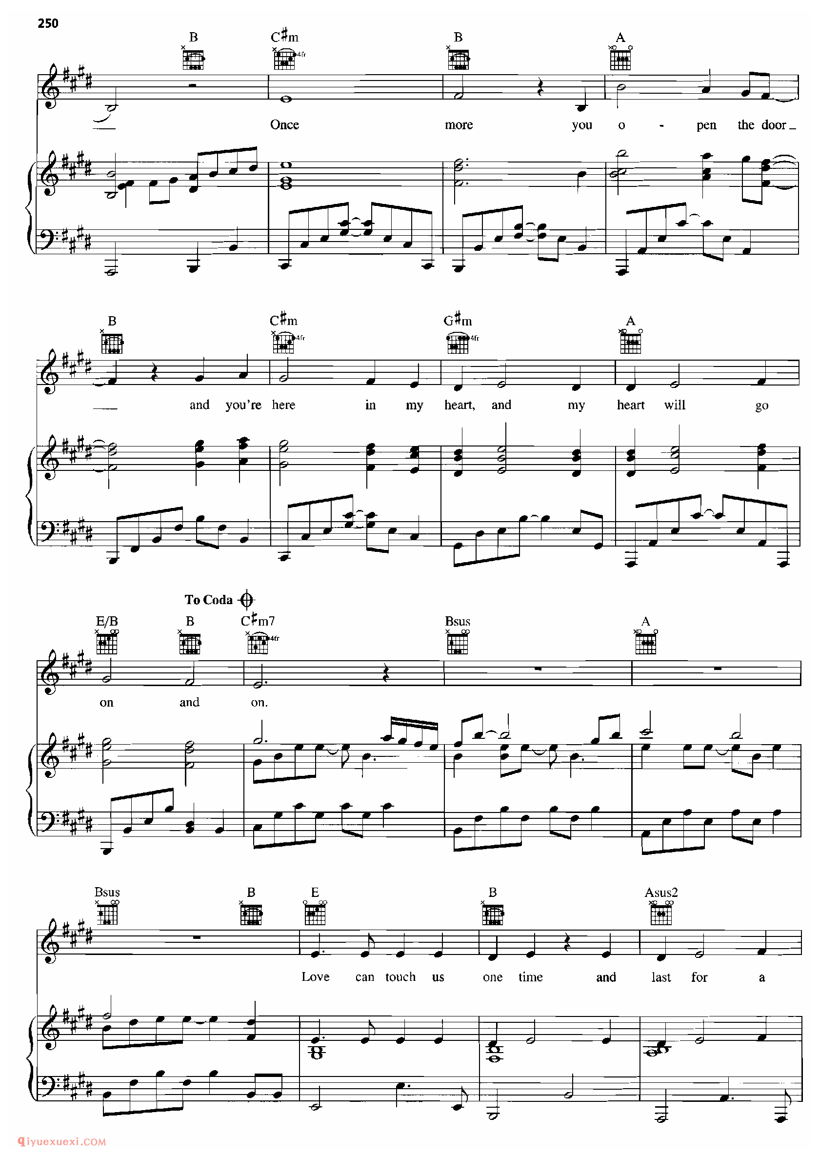 MY HEART WILL GO ON_钢琴•声乐•吉他_世界经典影视乐曲谱