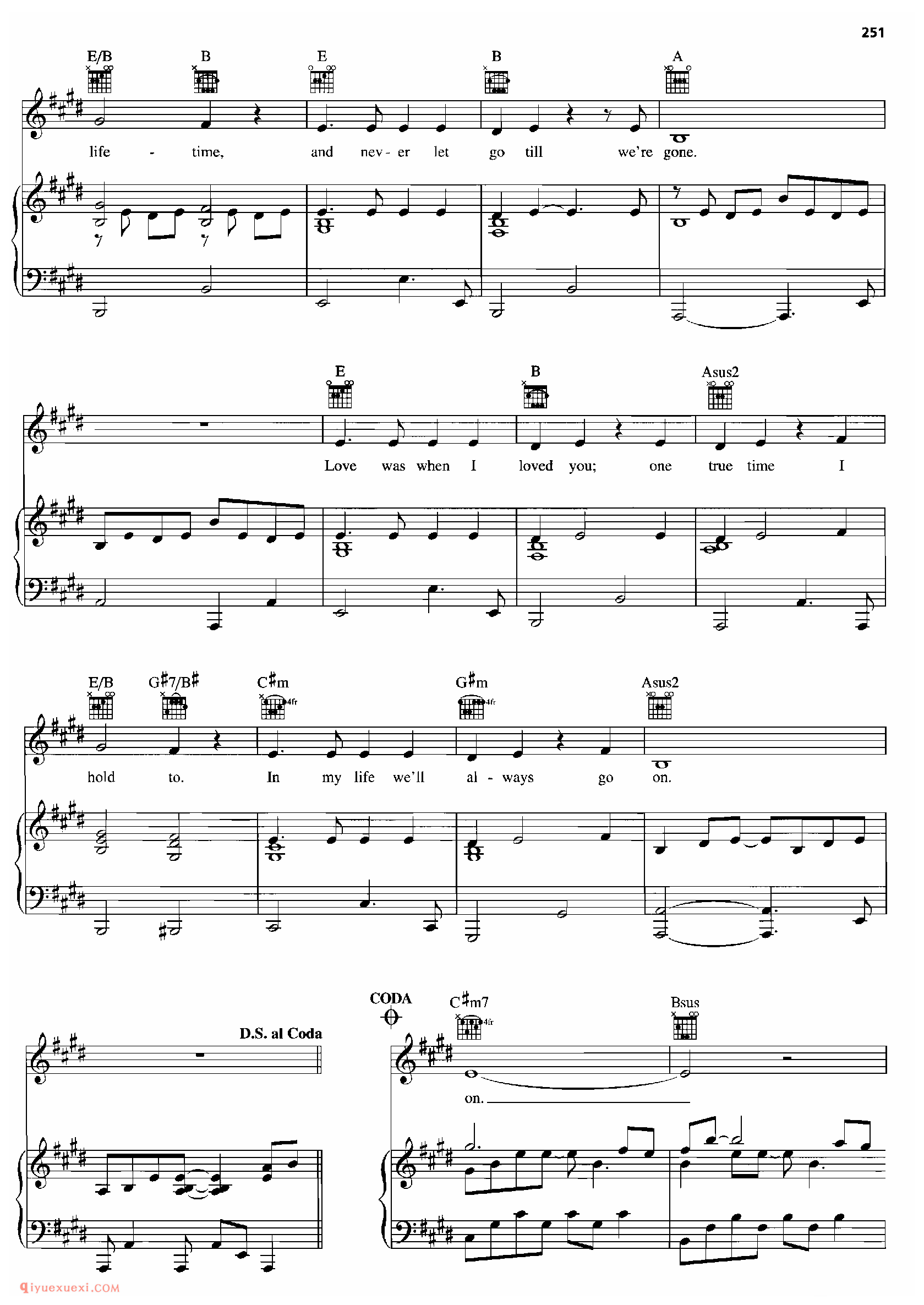 MY HEART WILL GO ON_钢琴•声乐•吉他_世界经典影视乐曲谱