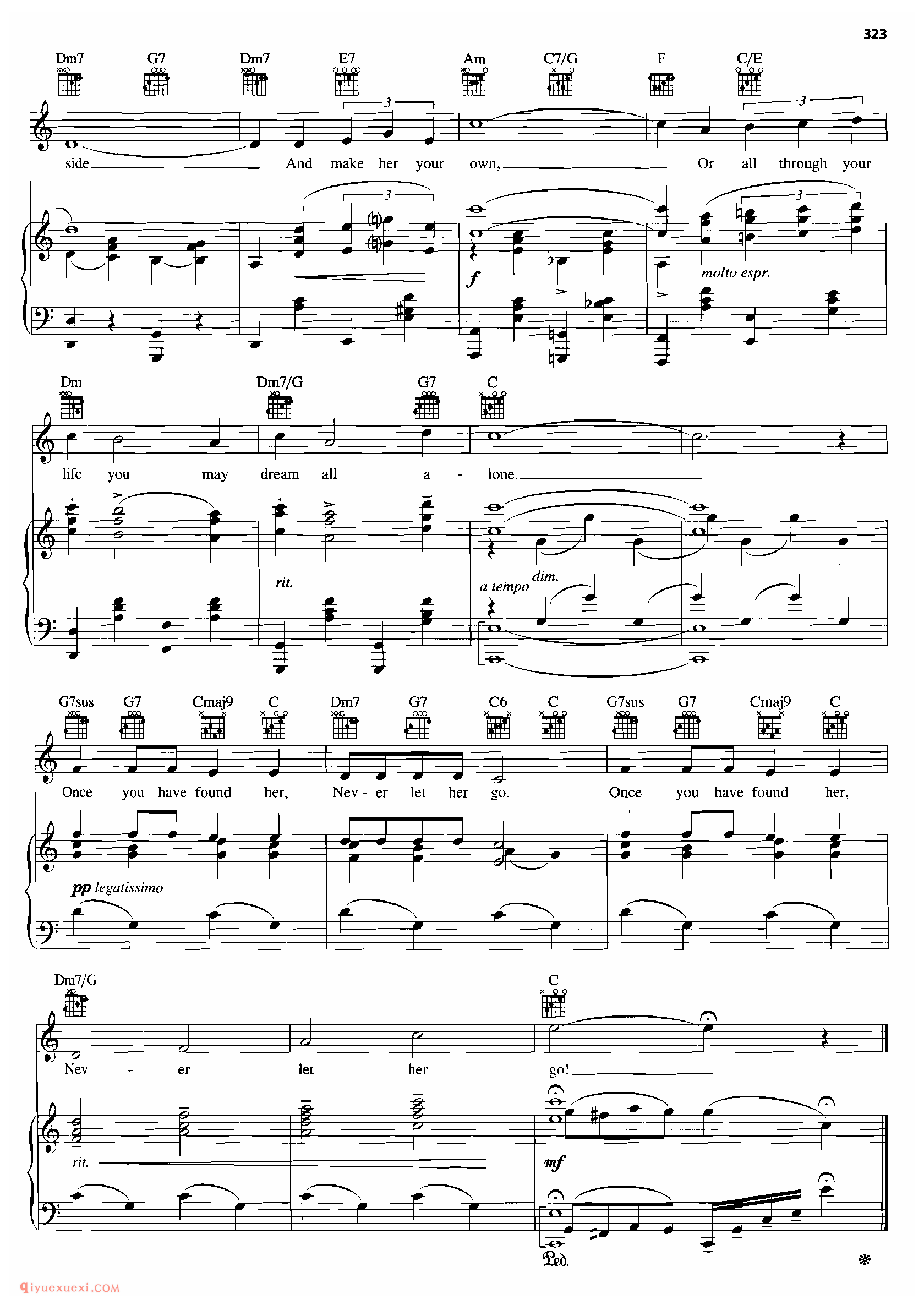 SOME ENCHANTED EVENING_钢琴•声乐•吉他_世界经典影视乐曲谱