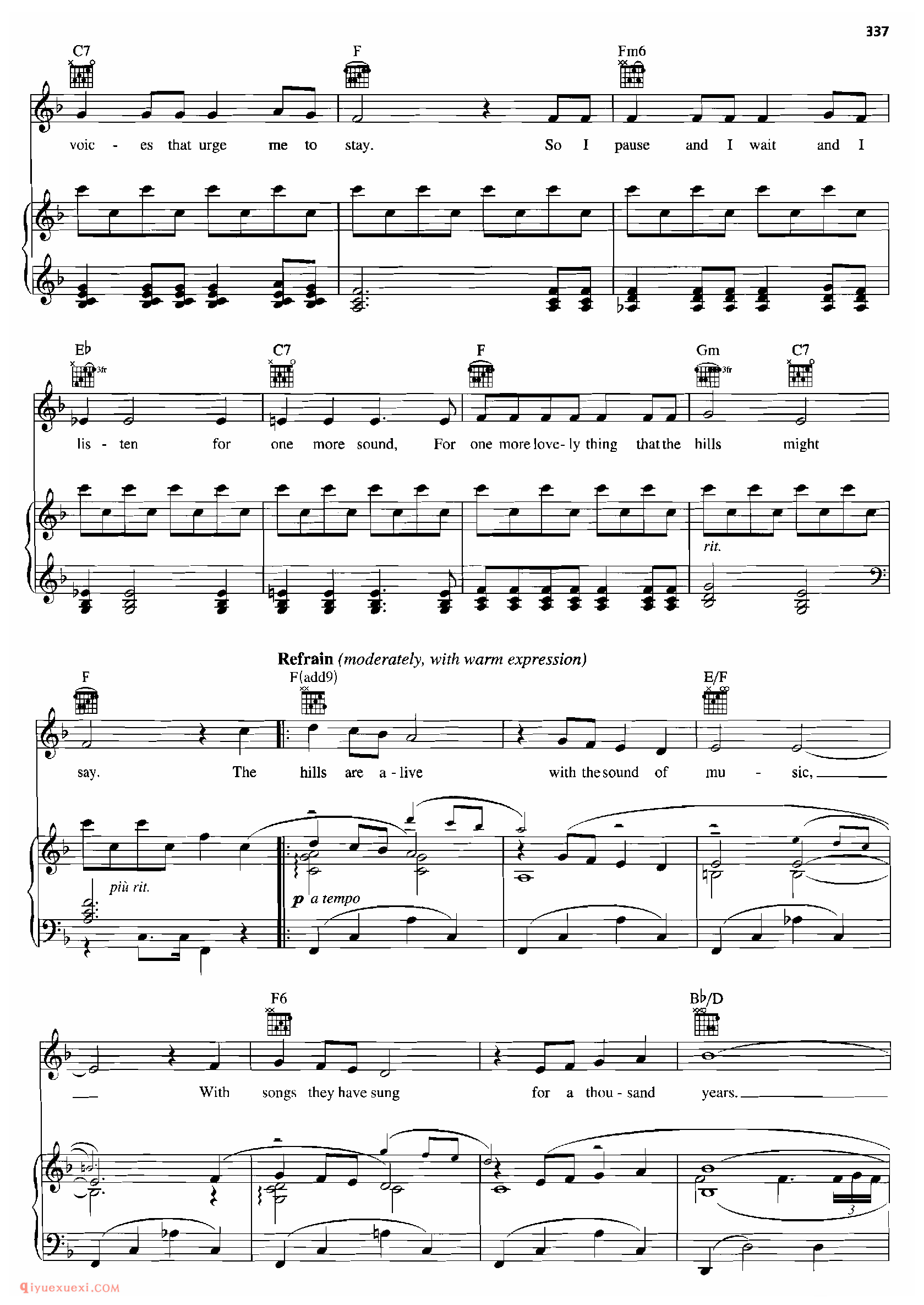 THE SOUND QF MUSIC_钢琴•声乐•吉他_世界经典影视乐曲谱