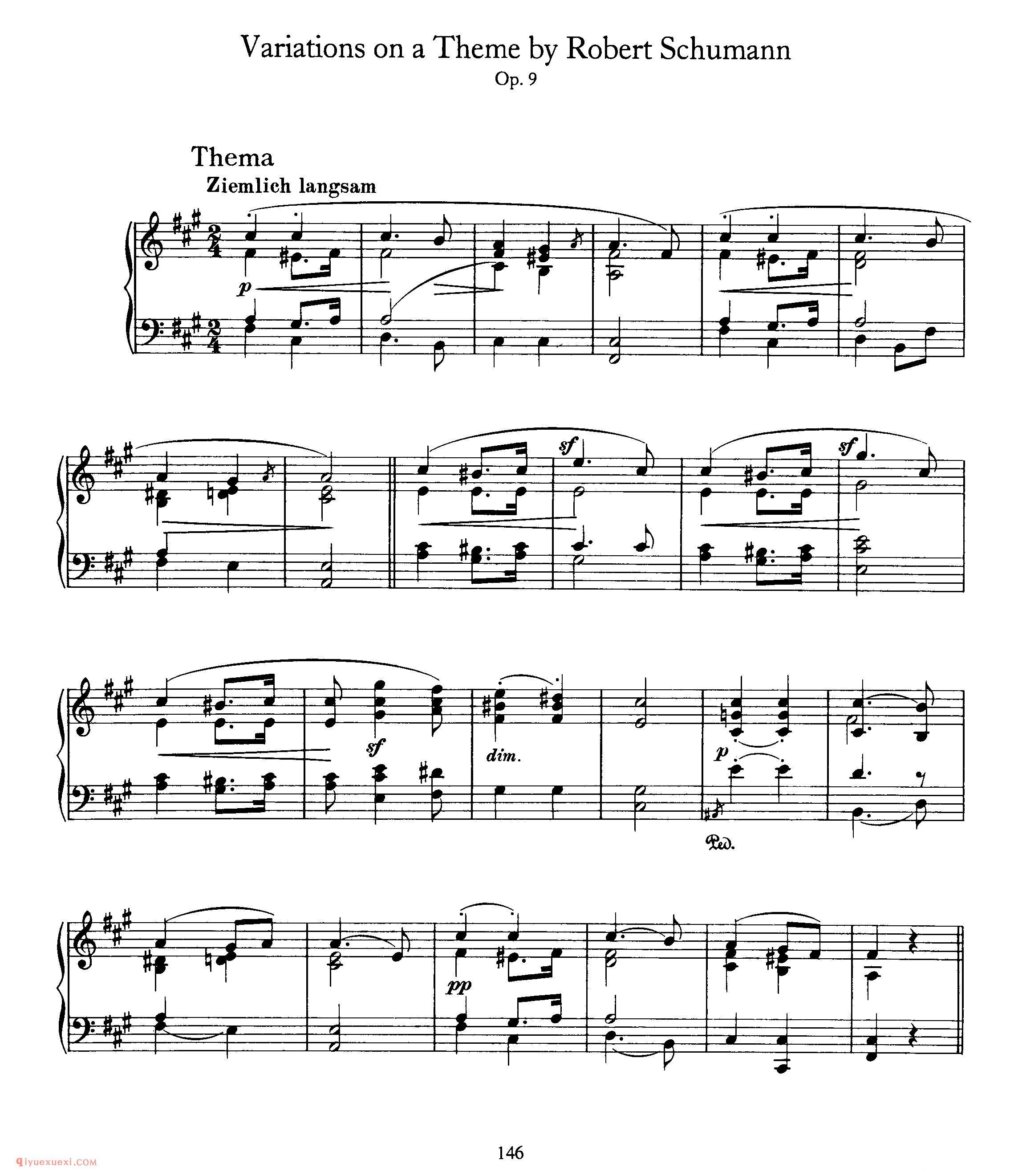 Variations on a Theme by Schumann, Op 9_变奏曲_勃拉姆斯