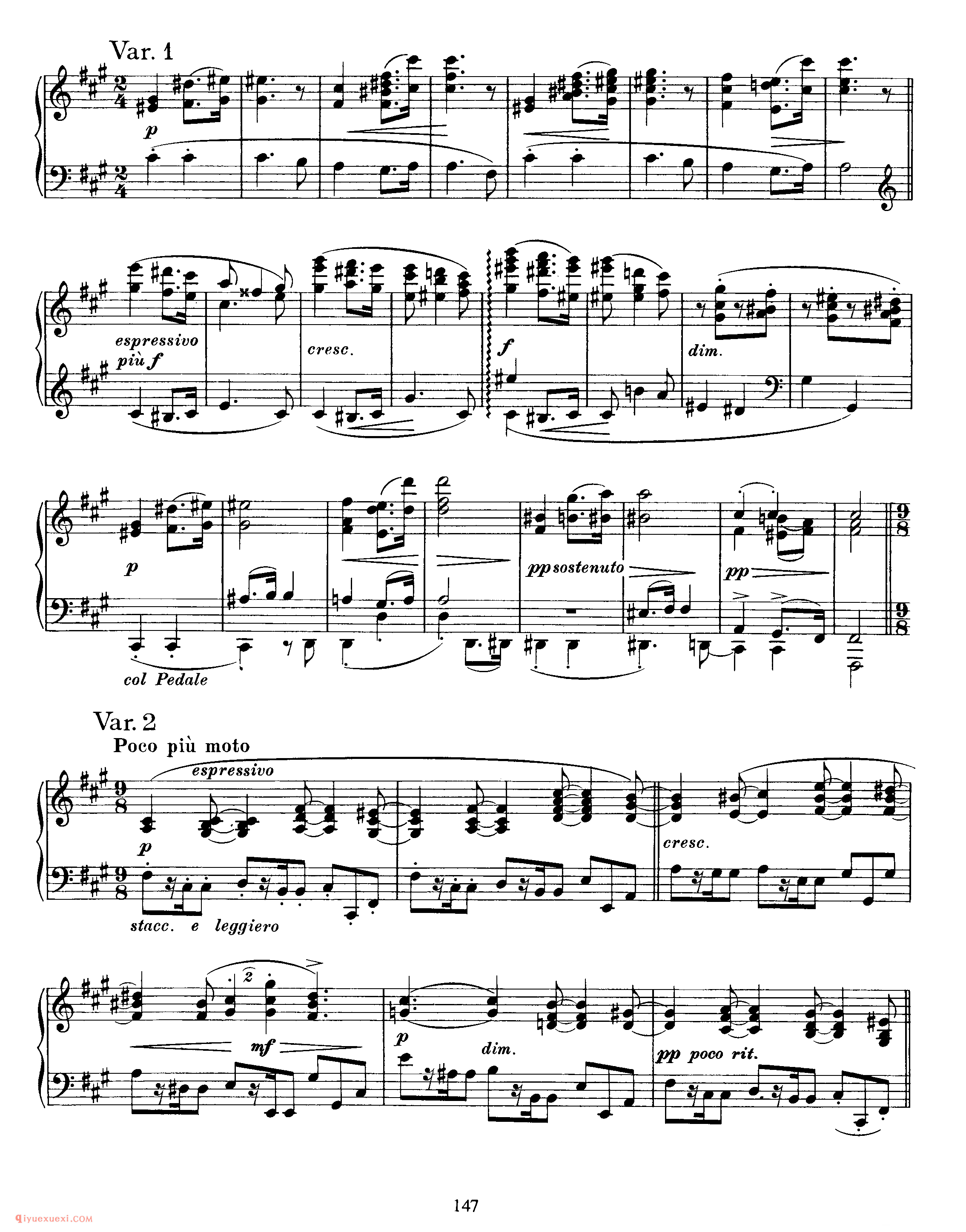 Variations on a Theme by Schumann, Op 9_变奏曲_勃拉姆斯