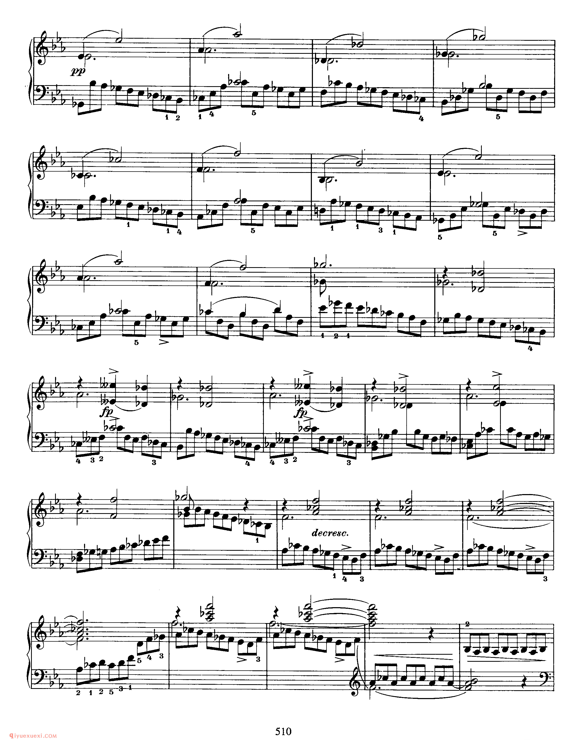 Study for Left Hand (after Schubert's Impromptu)勃拉姆斯练习曲