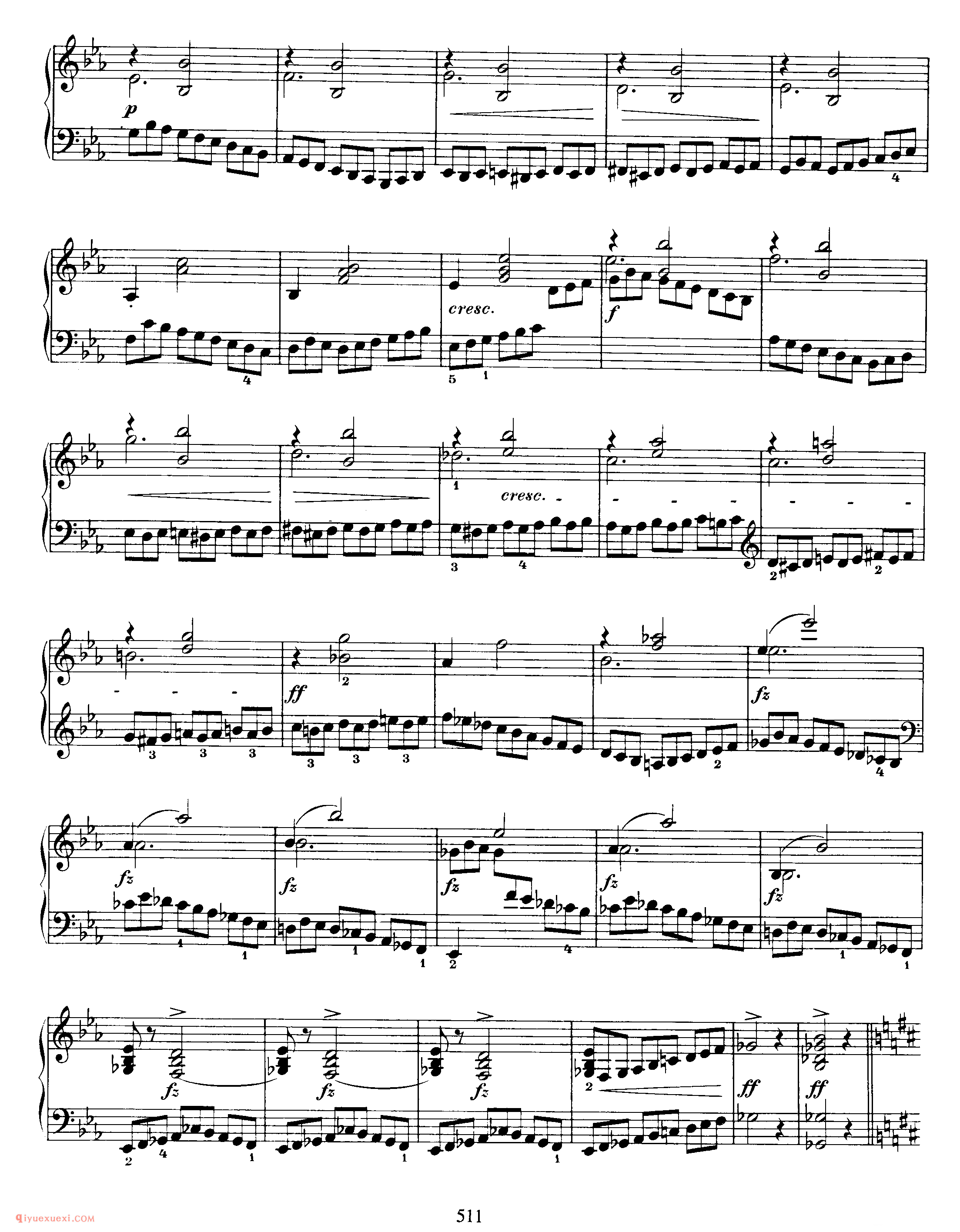 Study for Left Hand (after Schubert's Impromptu)勃拉姆斯练习曲
