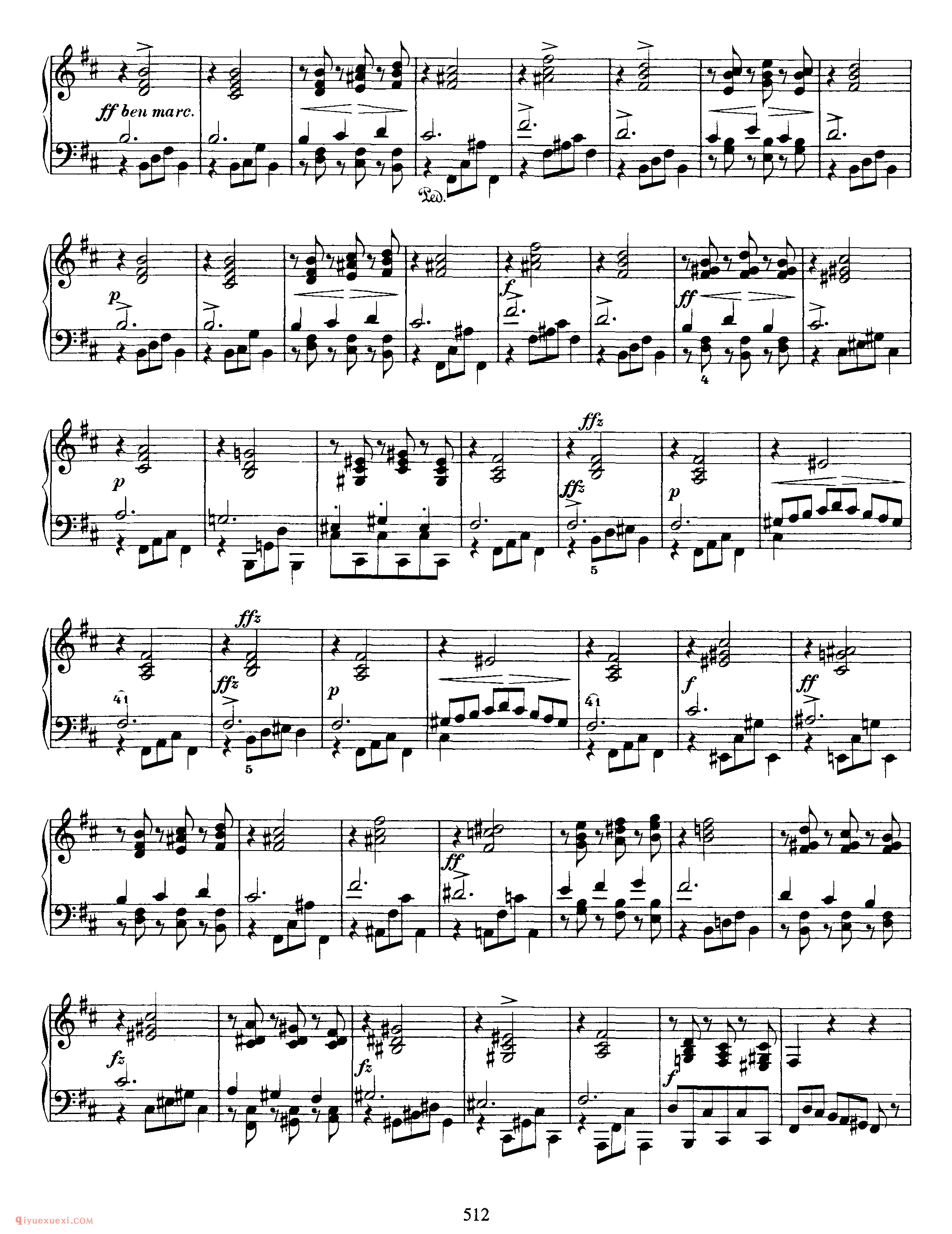 Study for Left Hand (after Schubert's Impromptu)勃拉姆斯练习曲