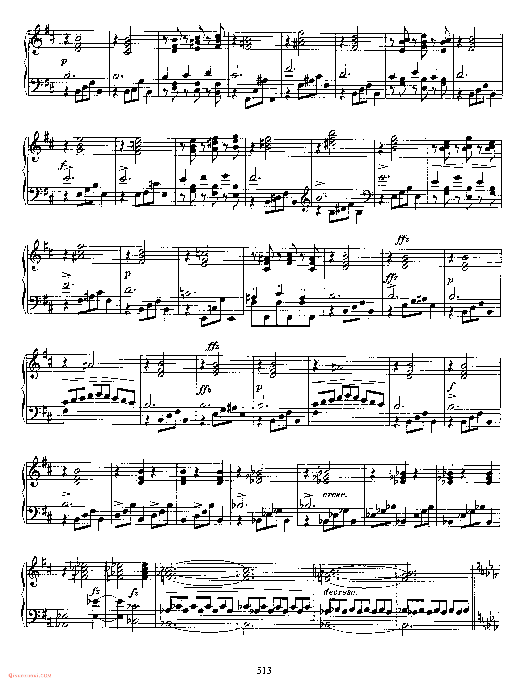 Study for Left Hand (after Schubert's Impromptu)勃拉姆斯练习曲