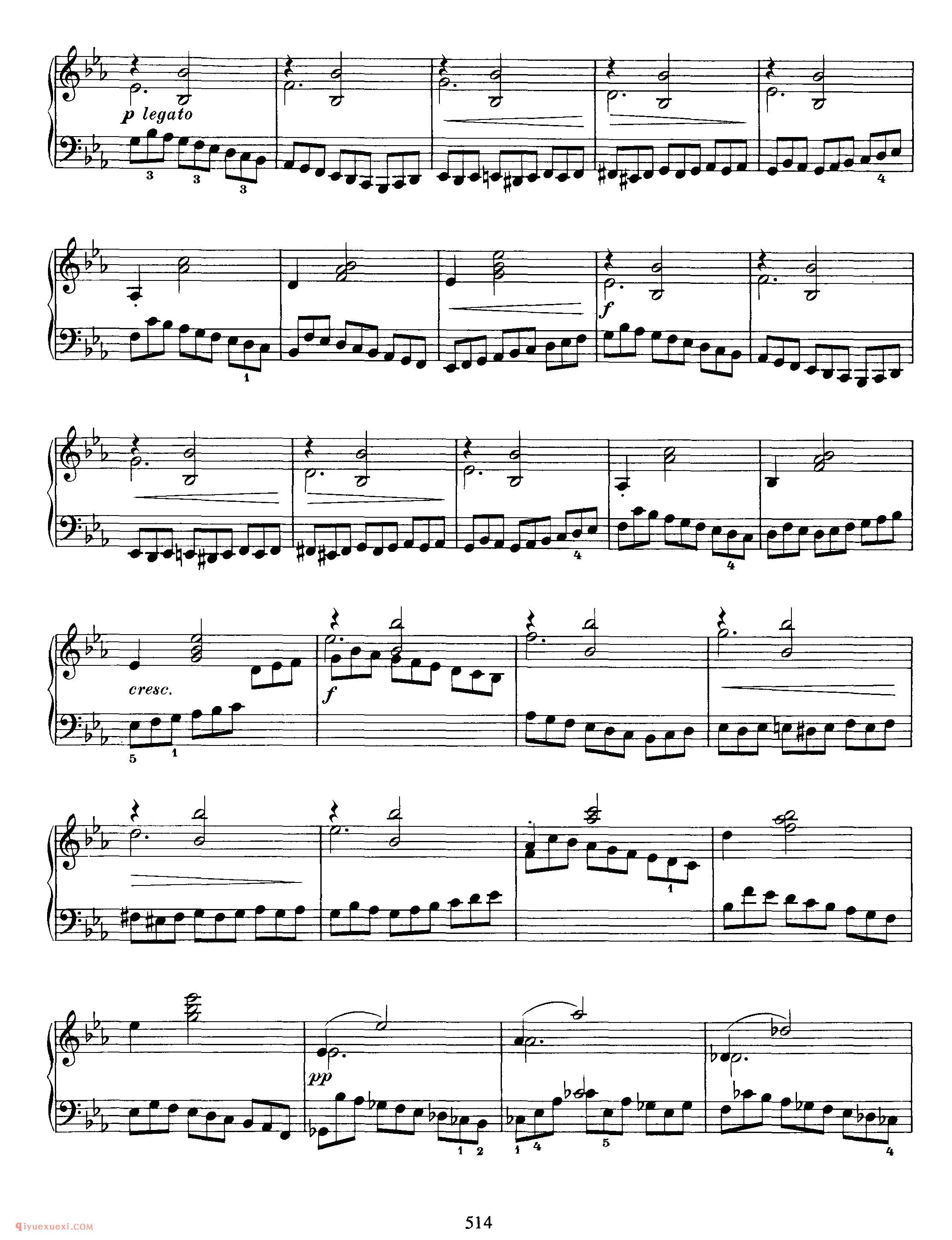 Study for Left Hand (after Schubert's Impromptu)勃拉姆斯练习曲