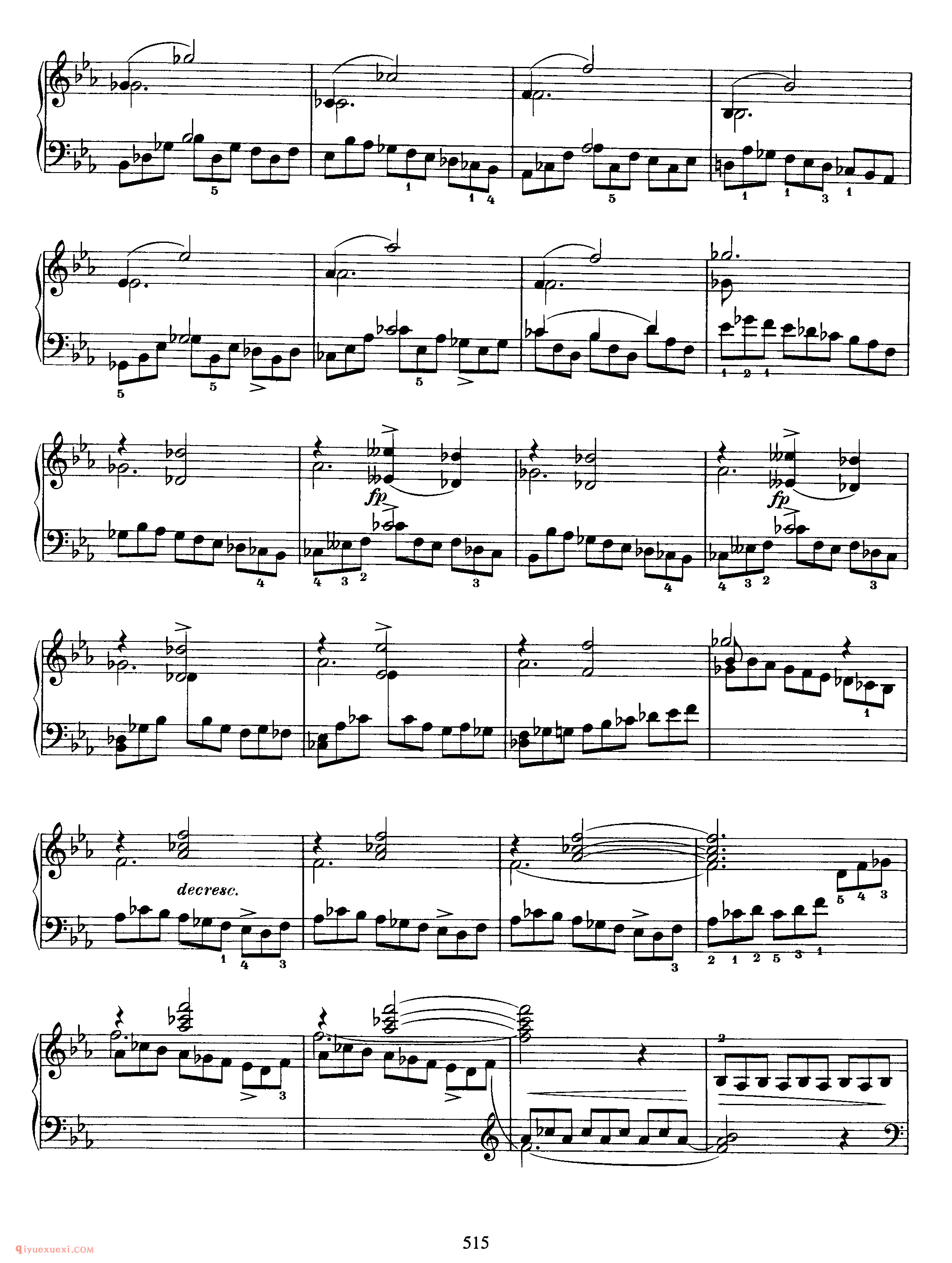 Study for Left Hand (after Schubert's Impromptu)勃拉姆斯练习曲