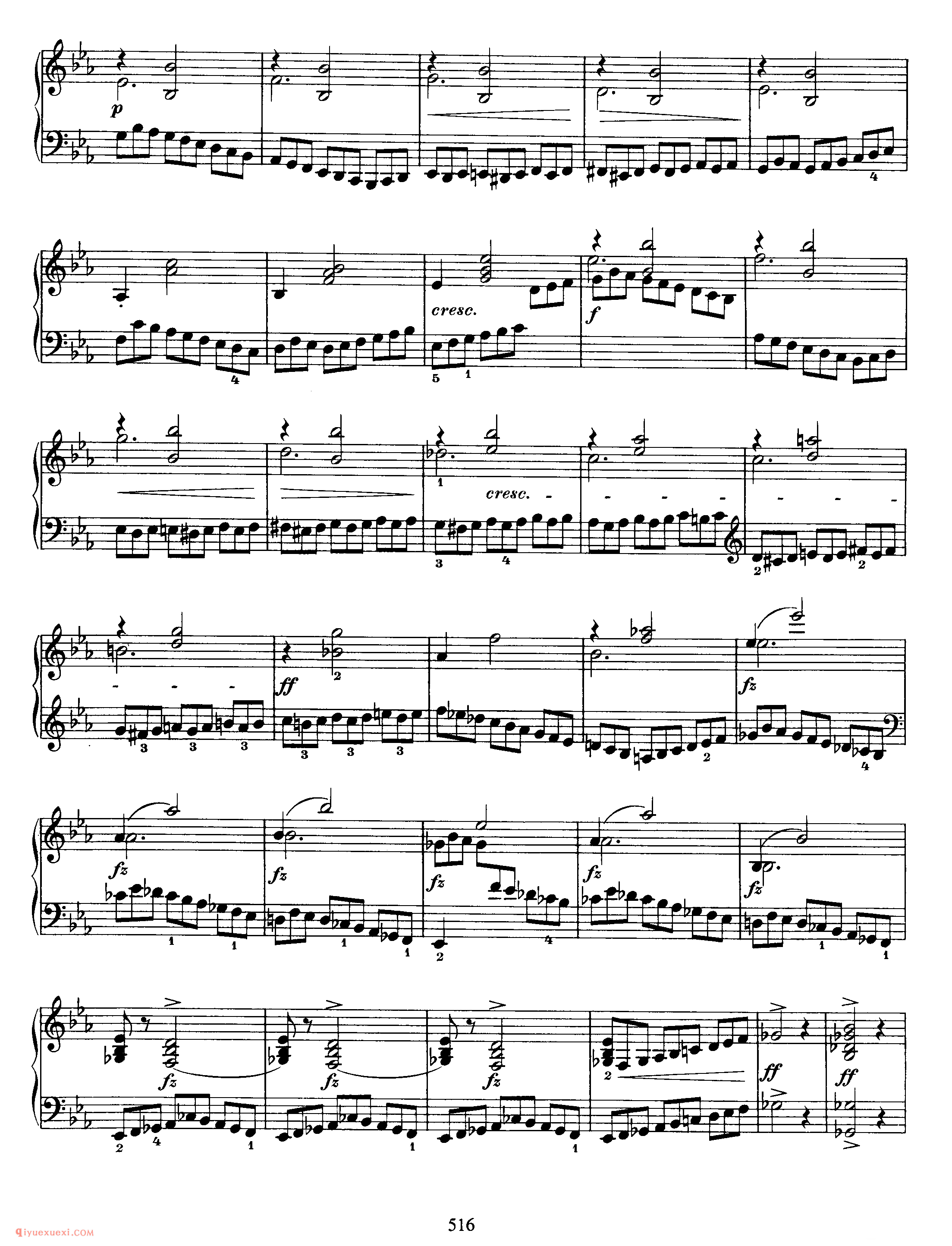 Study for Left Hand (after Schubert's Impromptu)勃拉姆斯练习曲