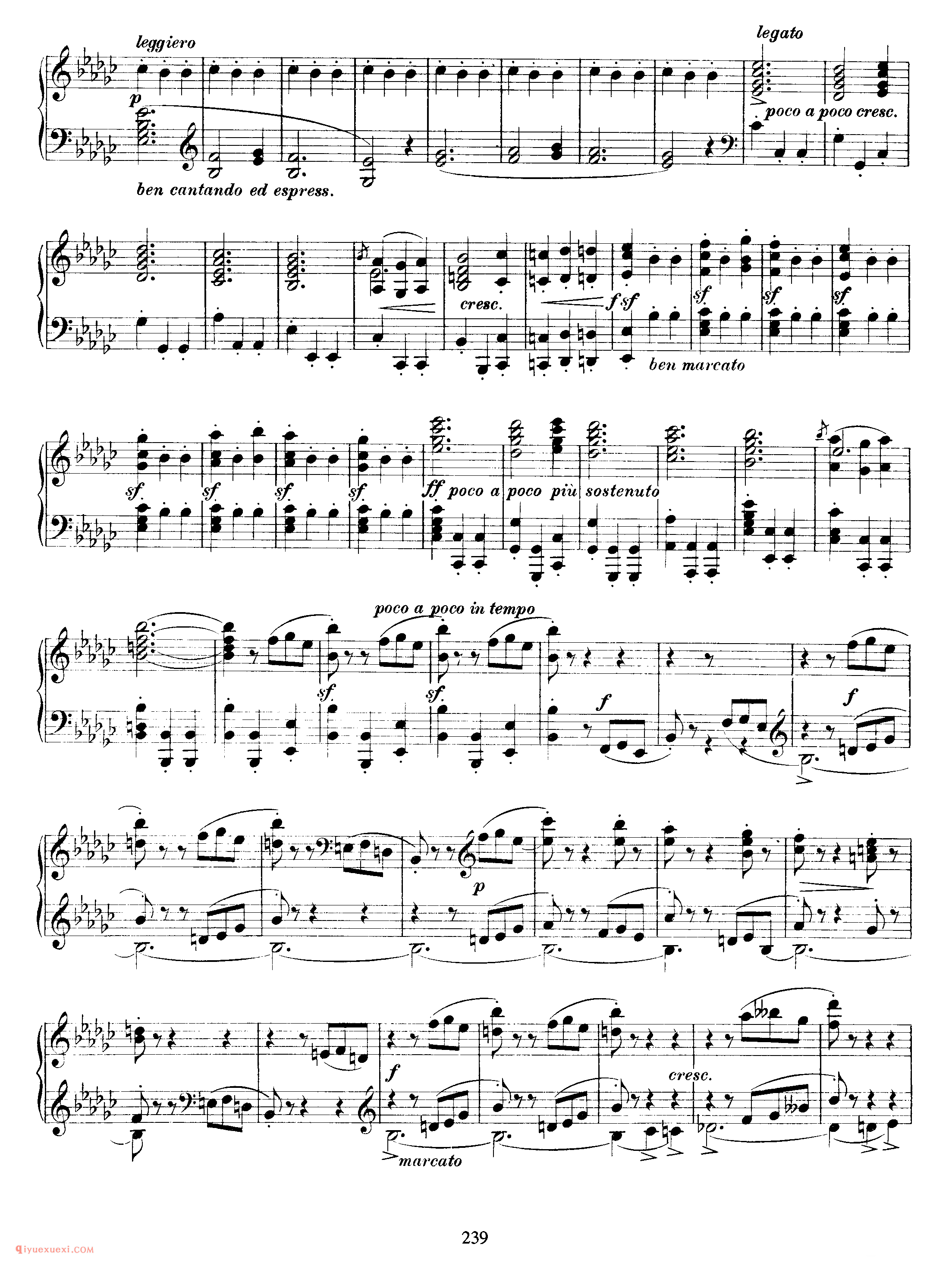 勃拉姆斯《谐谑曲》作品4_ Scherzo Op.4_约翰内斯·勃拉姆斯钢琴乐谱