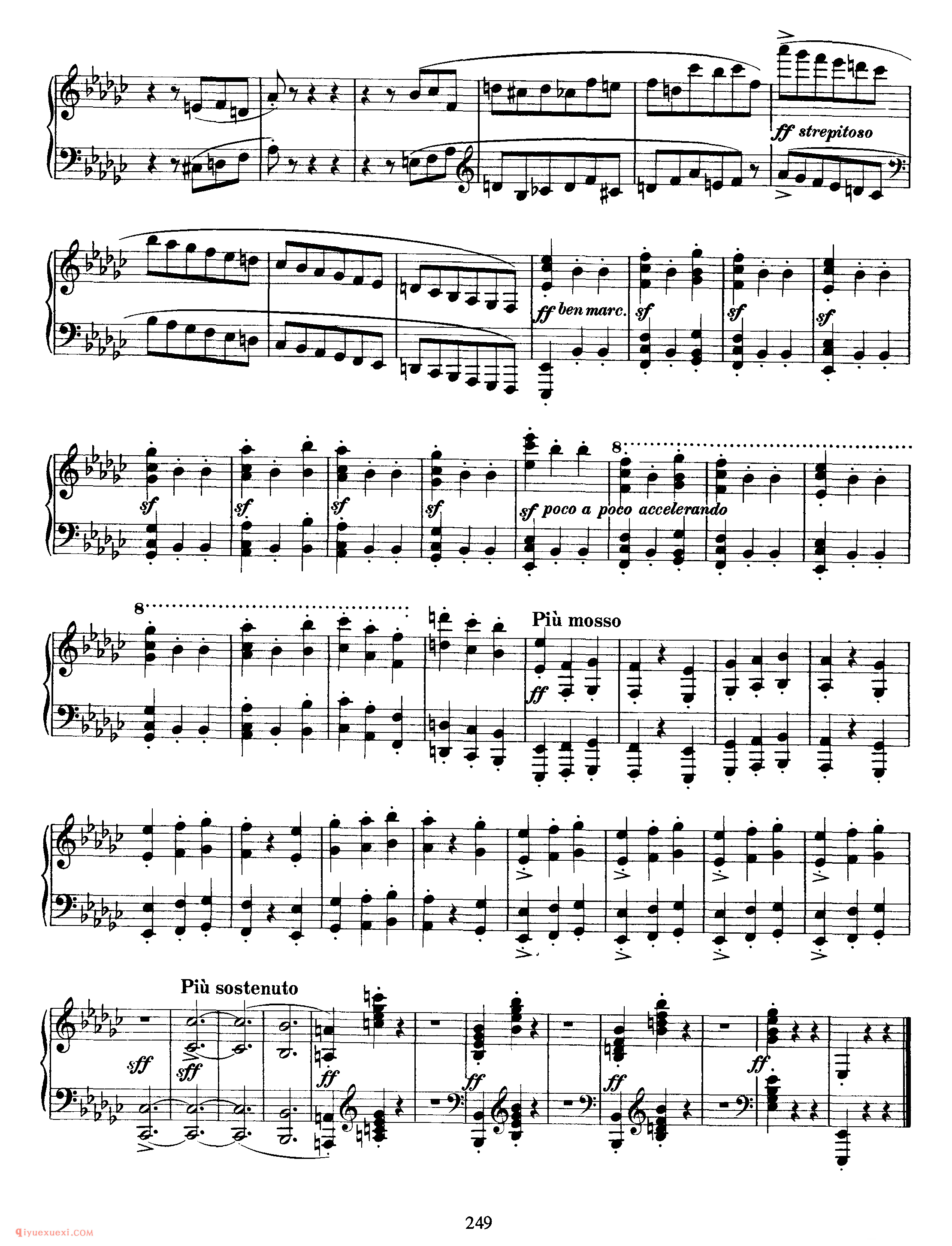 勃拉姆斯《谐谑曲》作品4_ Scherzo Op.4_约翰内斯·勃拉姆斯钢琴乐谱