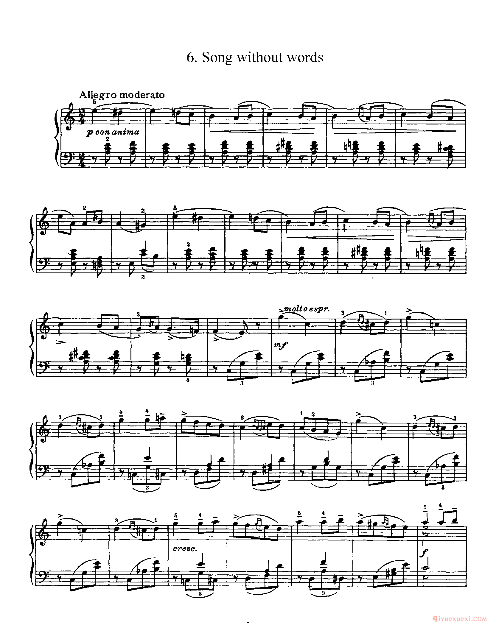 柴科夫斯基《十二首中等难度小品》作品40_Tchaikovsky 12 Pieces Op.40