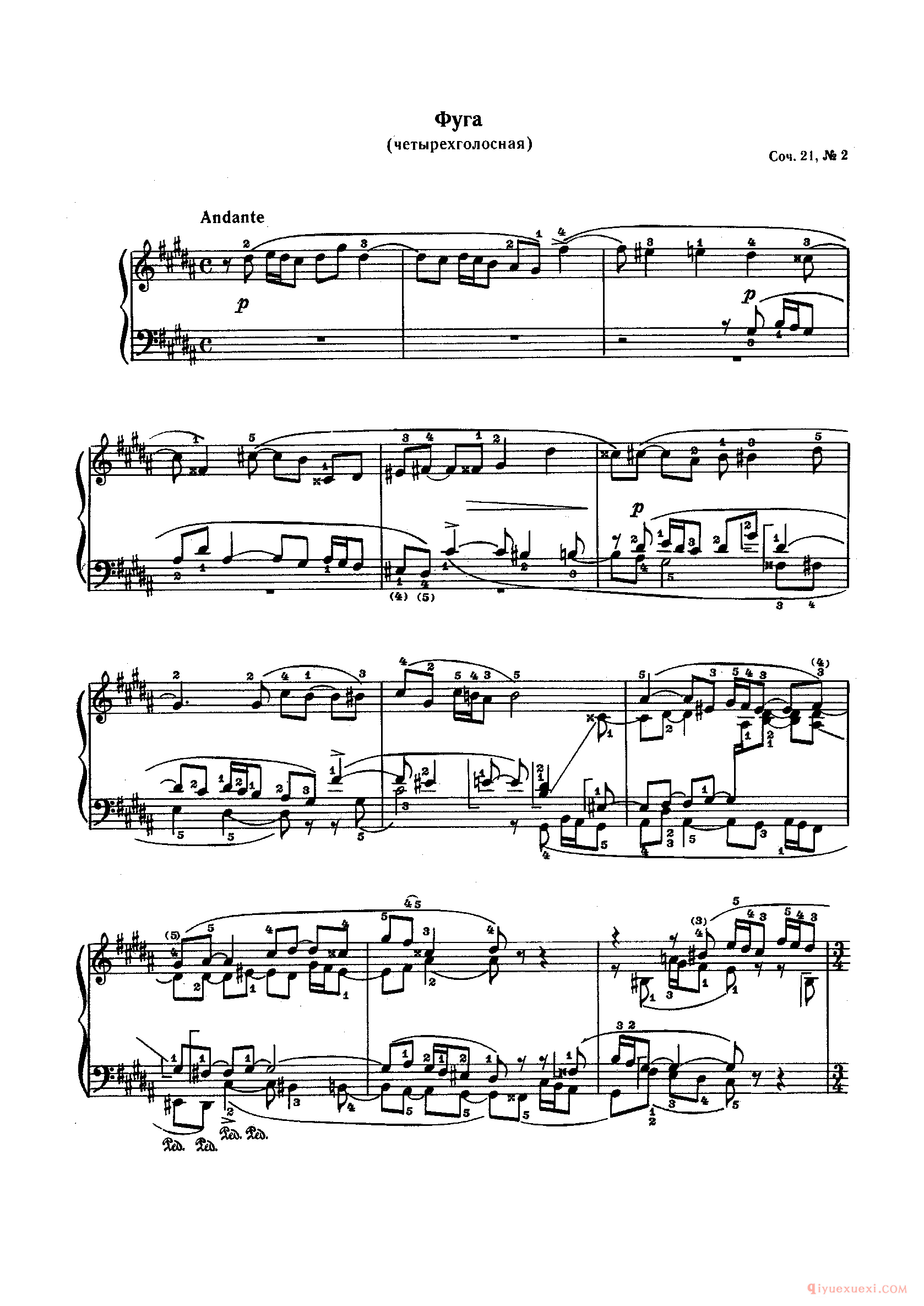 柴科夫斯基《六首单主题小品》作品21_Tchaikovsky 6 Pieces Op.21