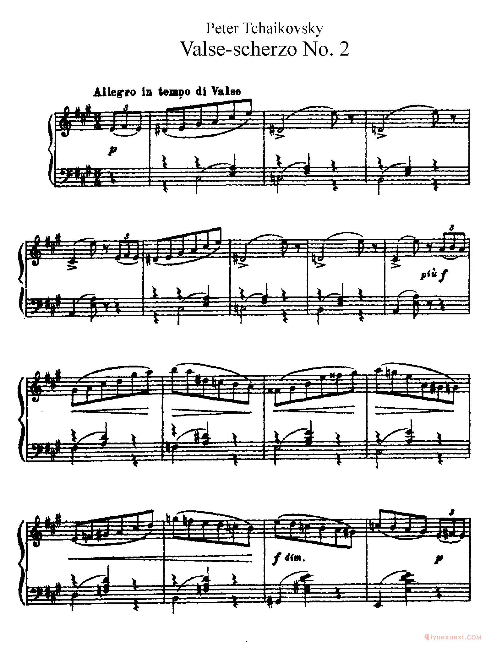 Peter Tchaikovsky Valse-scherzo No.2_柴科夫斯基第二谐谑圆舞曲