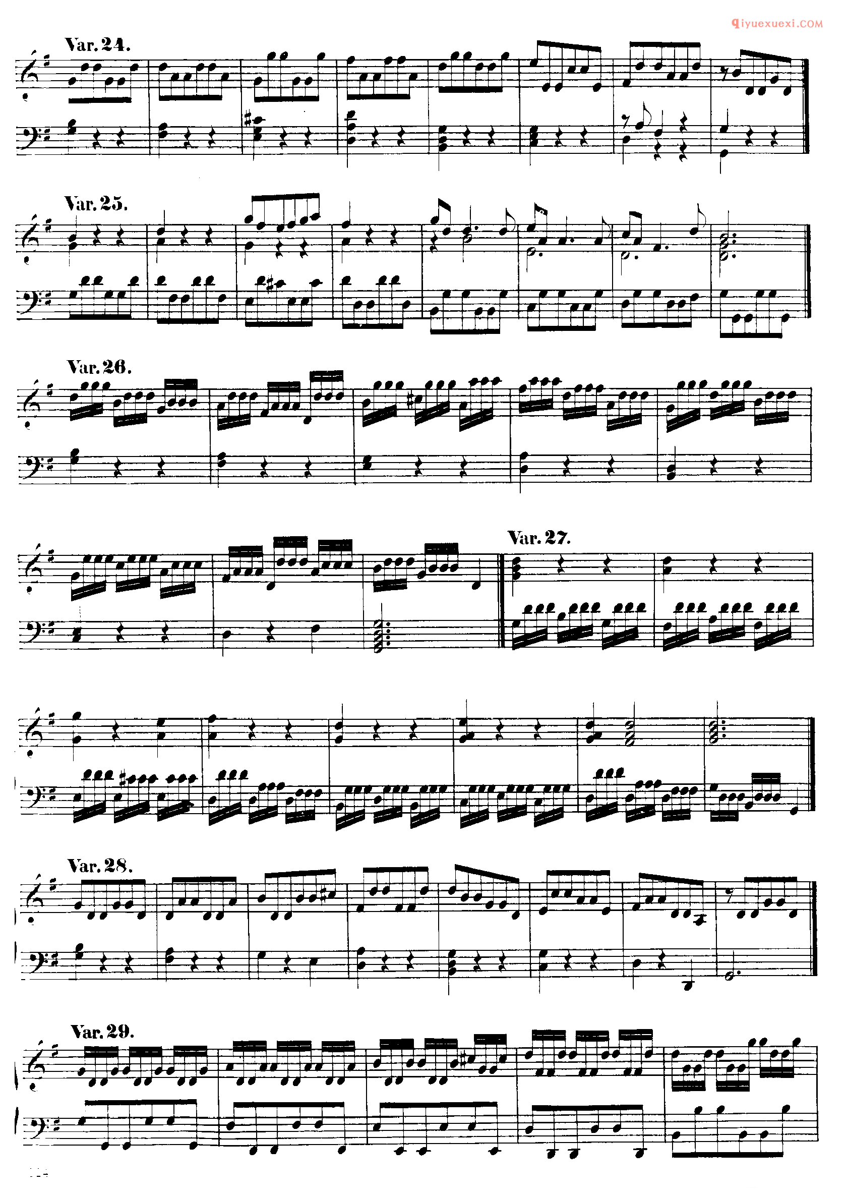亨德尔G大调恰空_Handel - Chaconne in G major G.228_亨德尔钢琴谱