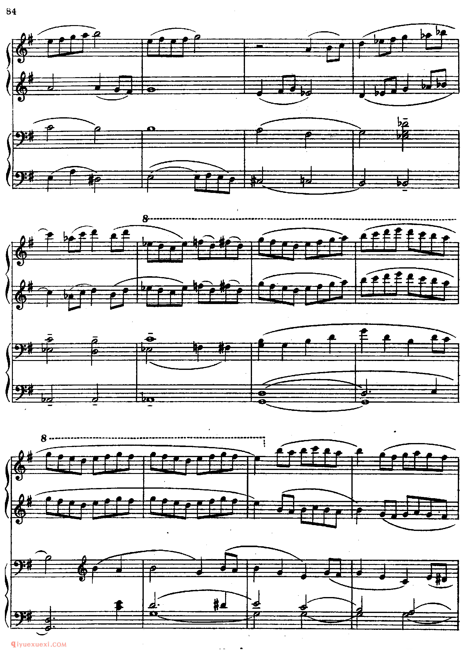 Rachmaninov - Romance in G Major for 4 hands_拉赫玛尼诺夫钢琴谱