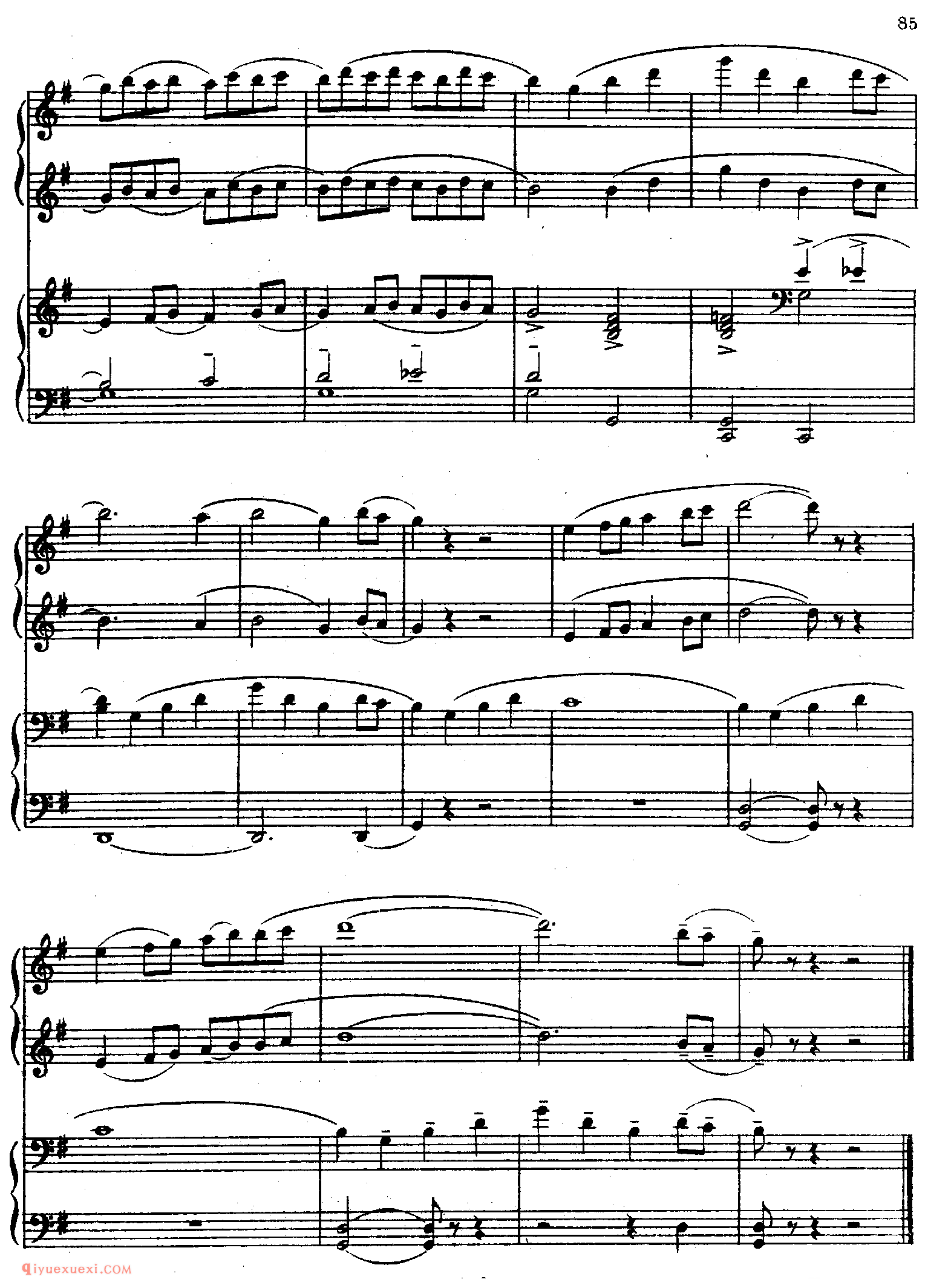 Rachmaninov - Romance in G Major for 4 hands_拉赫玛尼诺夫钢琴谱