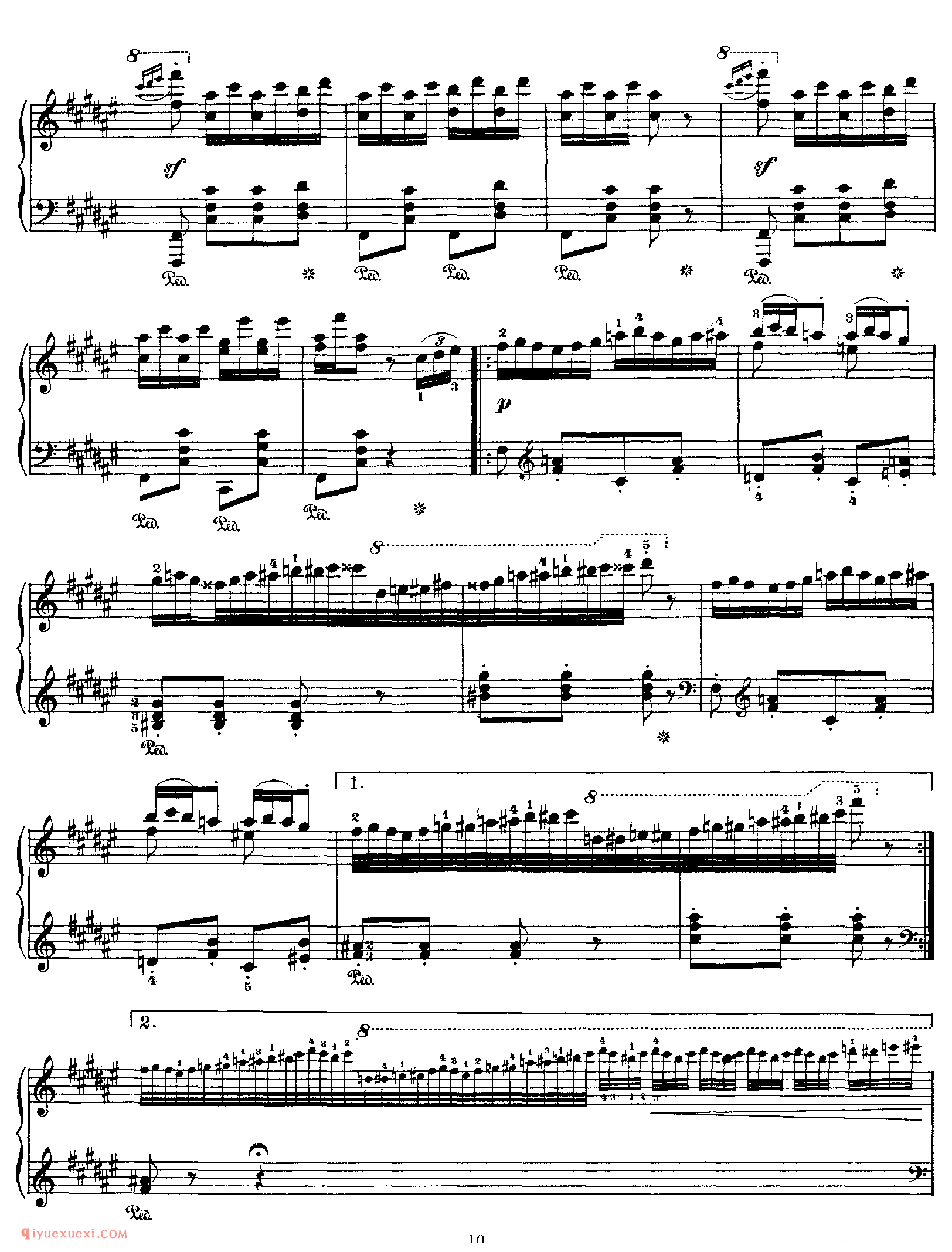 李斯特匈牙利狂想曲第8号_Hungarian Rhapsody No 8 in f#_李斯特钢琴乐谱