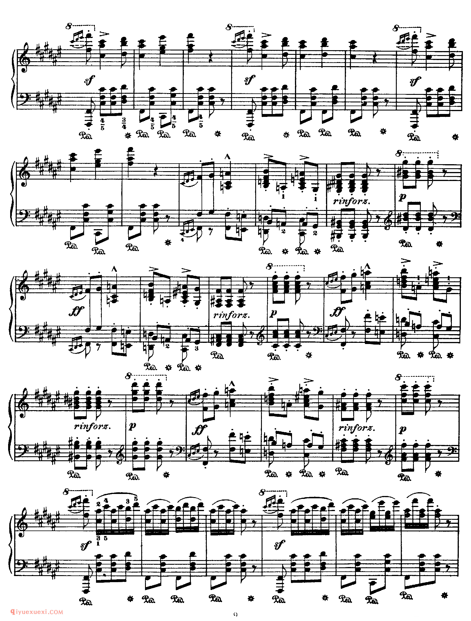 李斯特匈牙利狂想曲第8号_Hungarian Rhapsody No 8 in f#_李斯特钢琴乐谱