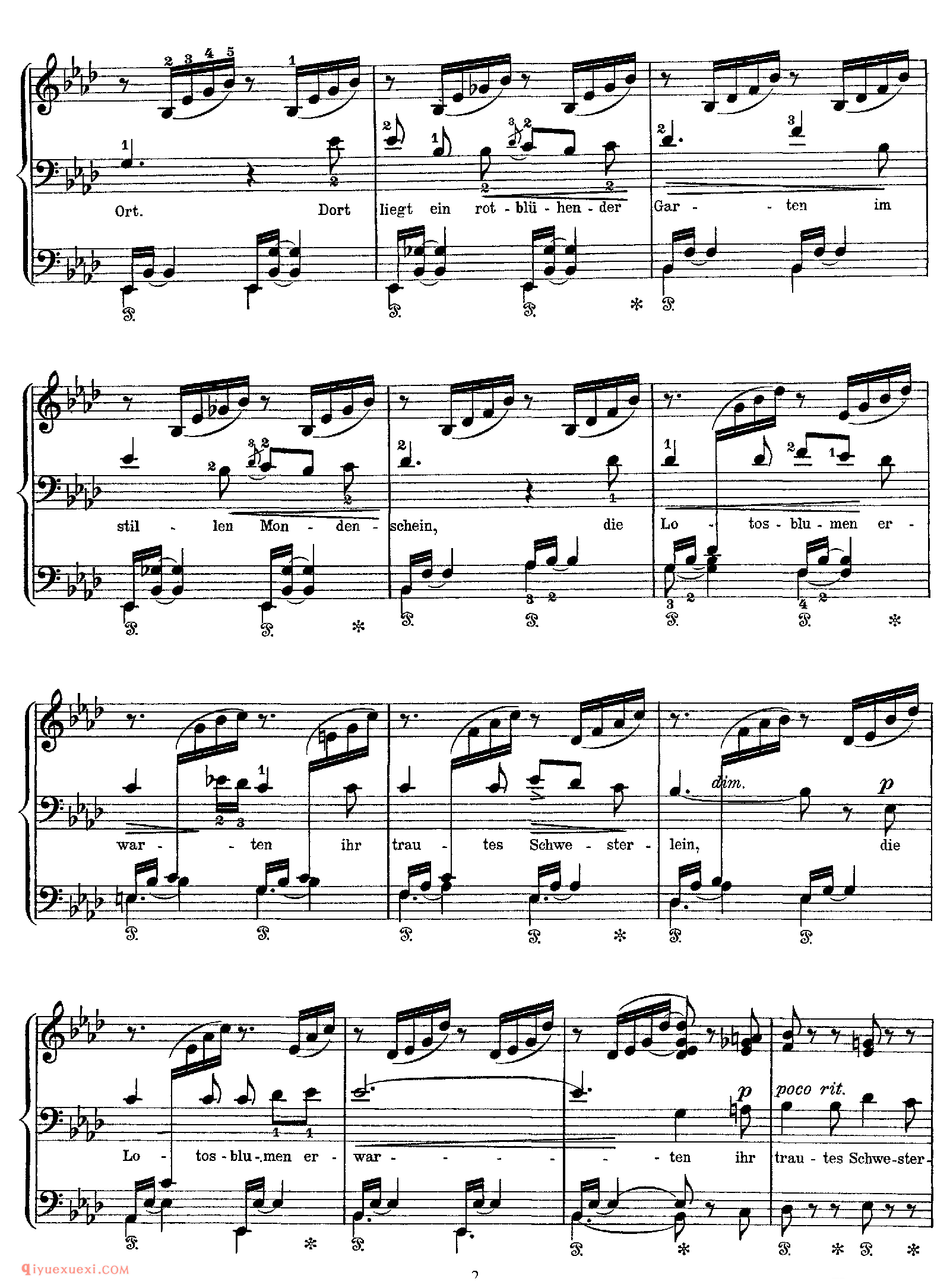 On Wings of Song (Mendelssohn)_改编其他人_李斯特钢琴乐谱