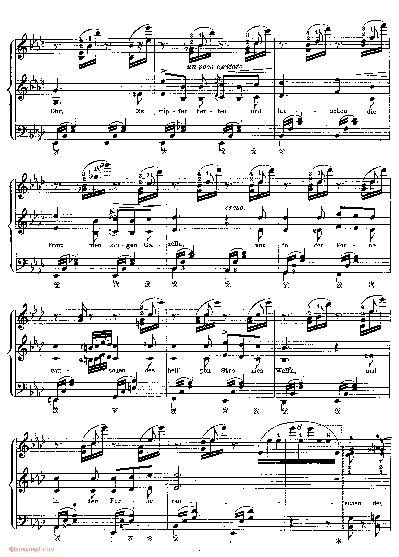 On Wings of Song (Mendelssohn)_改编其他人_李斯特钢琴乐谱