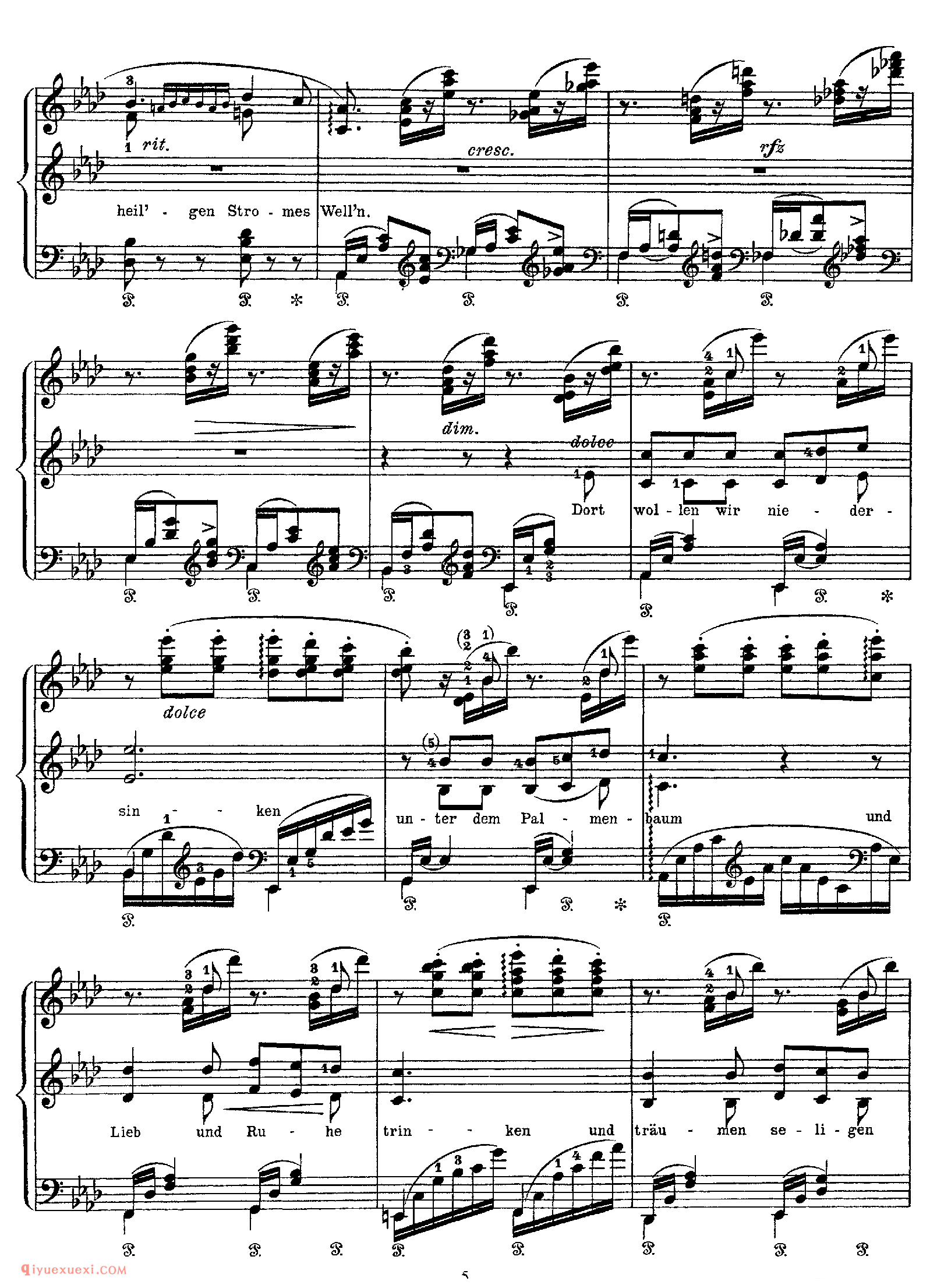 On Wings of Song (Mendelssohn)_改编其他人_李斯特钢琴乐谱