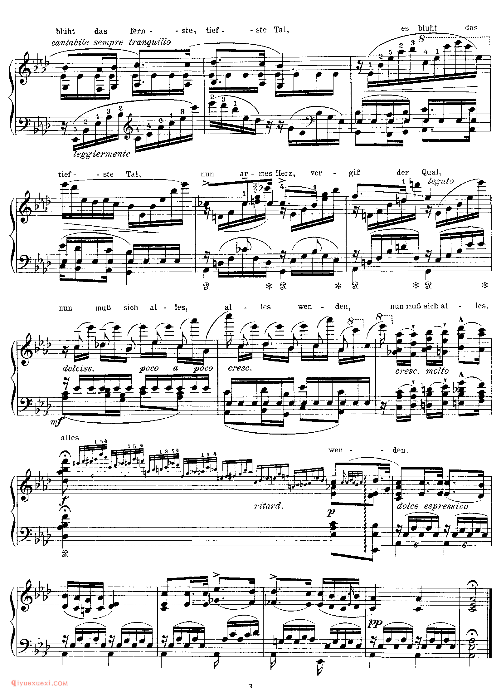 Fruhlingsglaube (Schubert)_改编舒伯特_李斯特钢琴乐谱