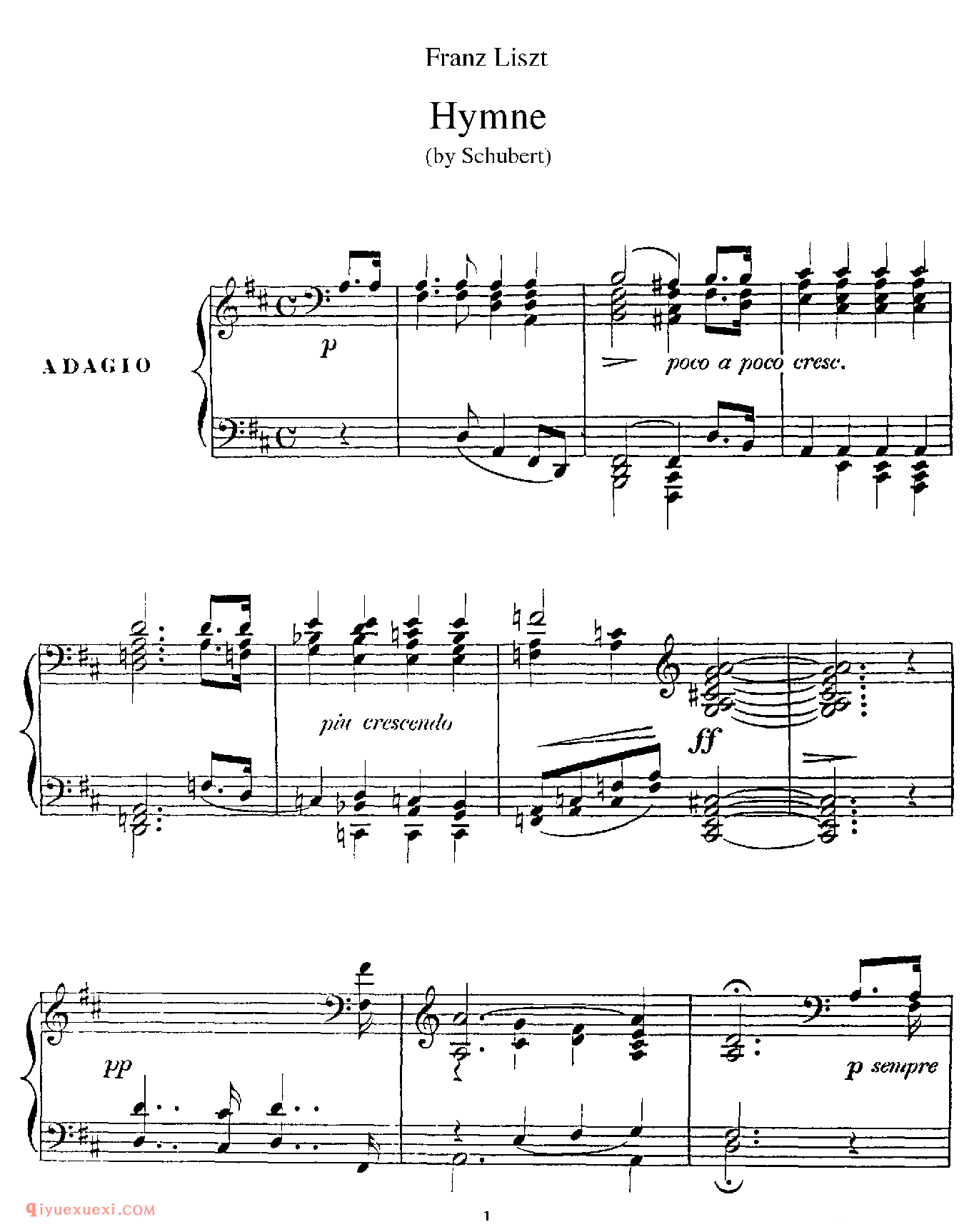 Hymne (Schubert)_改编舒伯特_李斯特钢琴乐谱_改编舒伯特_李斯特钢琴乐谱