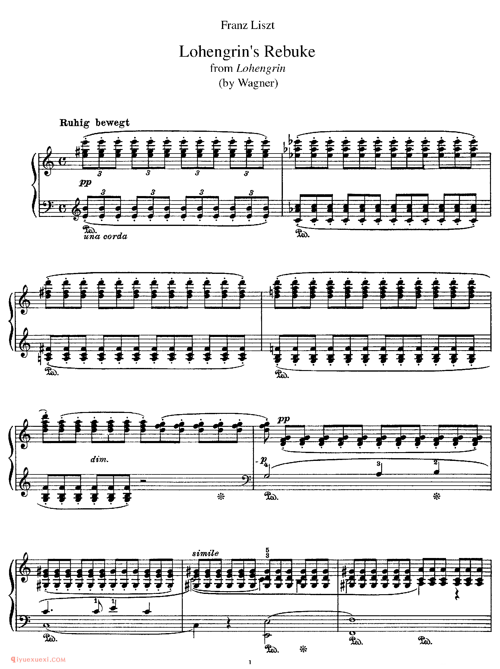 Lohengrin's Admonition (Wagner)_改编瓦格纳_李斯特钢琴乐谱