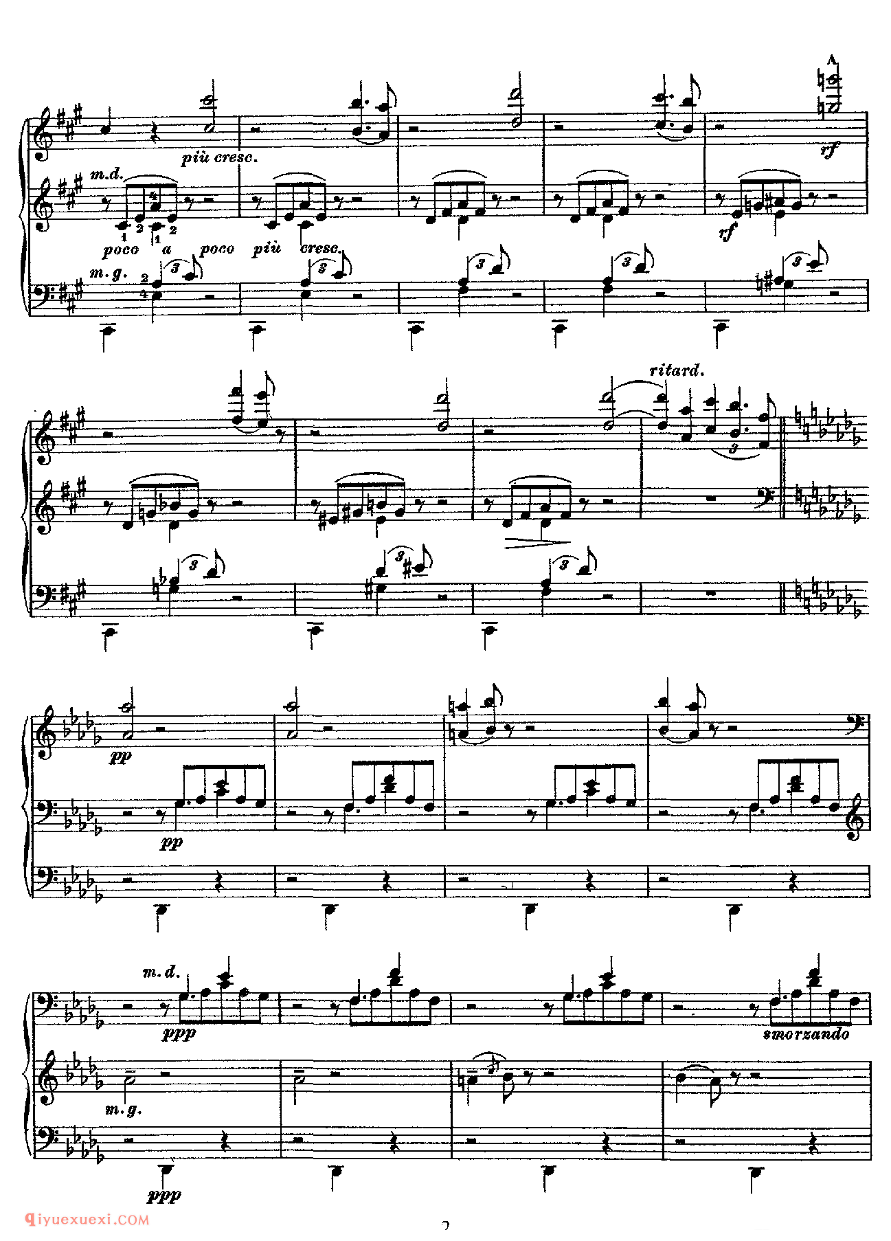 李斯特摇篮曲 S.174_李斯特钢琴乐谱
