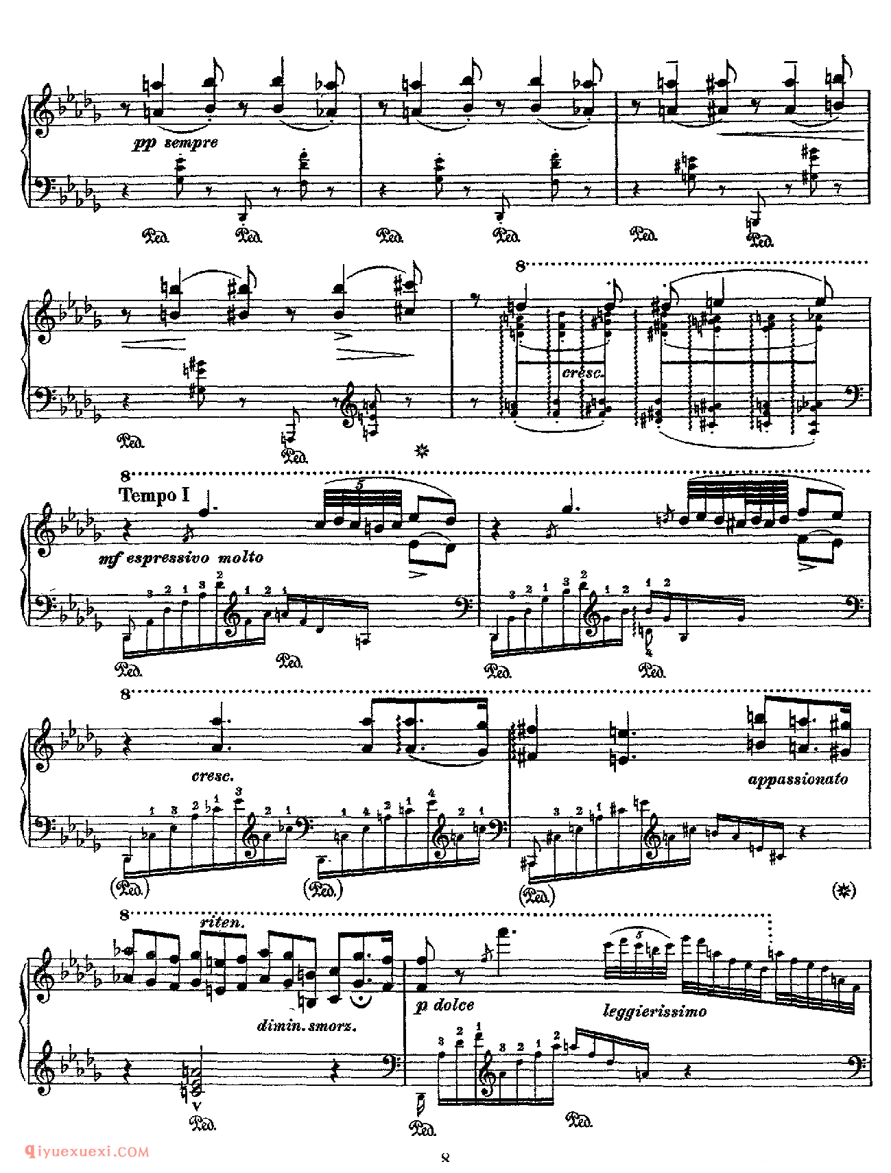 李斯特摇篮曲 S.198_李斯特钢琴乐谱