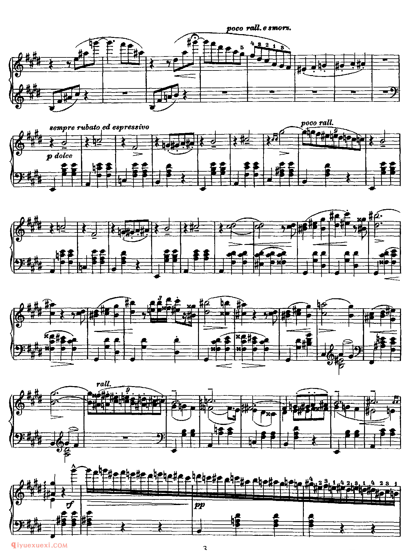 李斯特忧郁圆舞曲 S.214 No.2_李斯特钢琴乐谱
