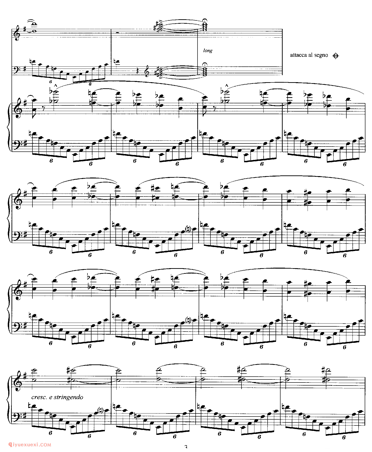 李斯特《夜曲“沉睡,思考和回答”》Schlaflos, Frage und Antwort, Nocturne S.203_李斯特钢琴乐谱