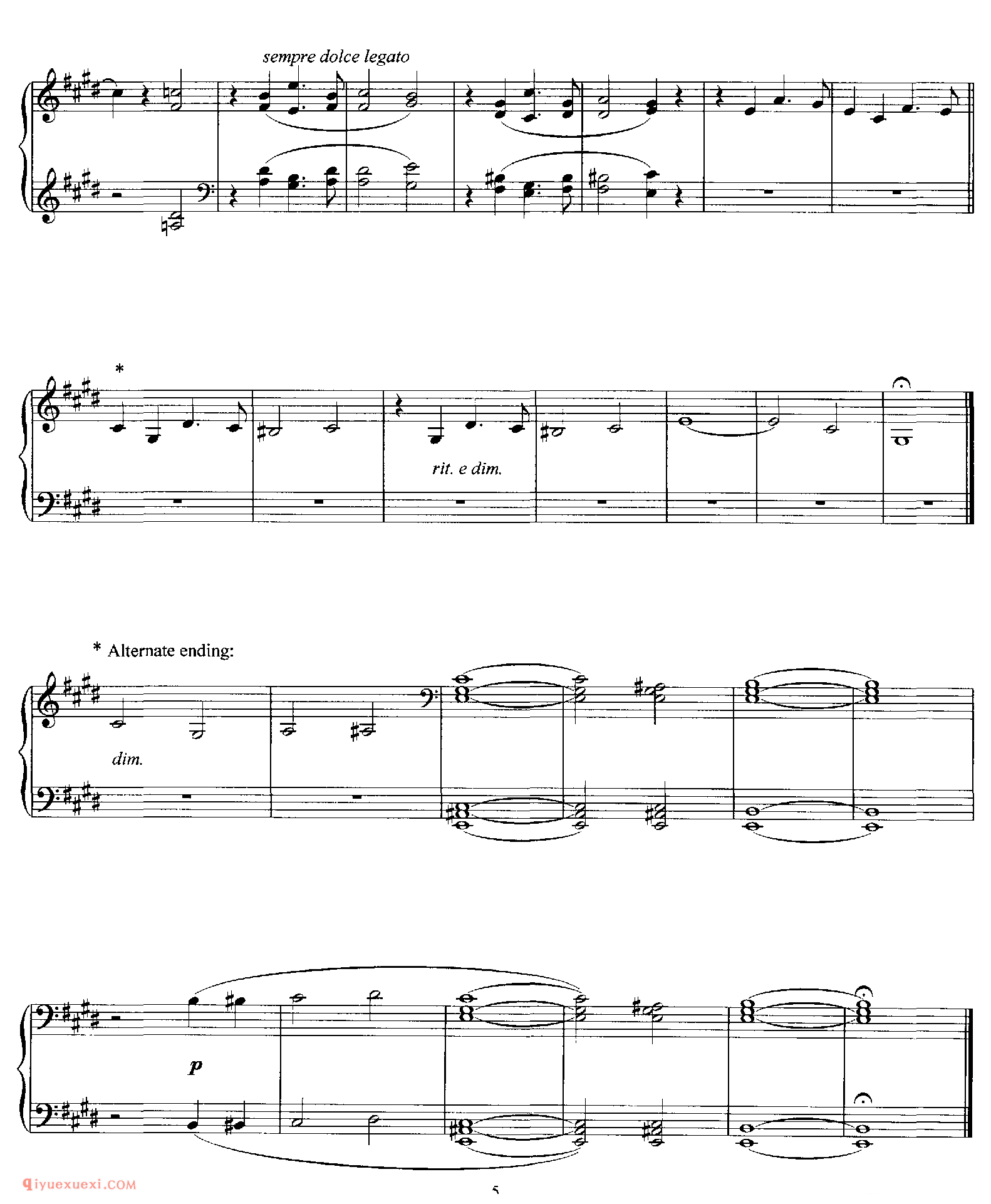 李斯特《夜曲“沉睡,思考和回答”》Schlaflos, Frage und Antwort, Nocturne S.203_李斯特钢琴乐谱