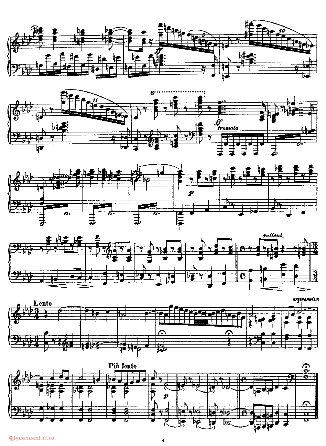李斯特《前奏曲“哭泣、哀悼、忧虑、恐惧”》Praludium