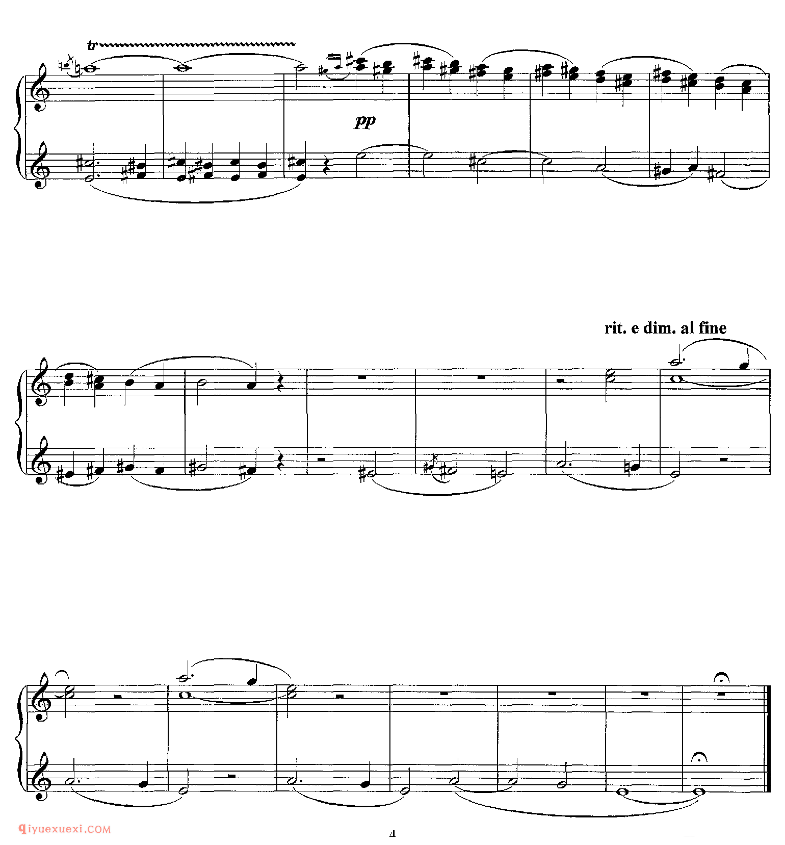 李斯特《摇篮曲》Wiegenlied S.198_李斯特钢琴乐谱