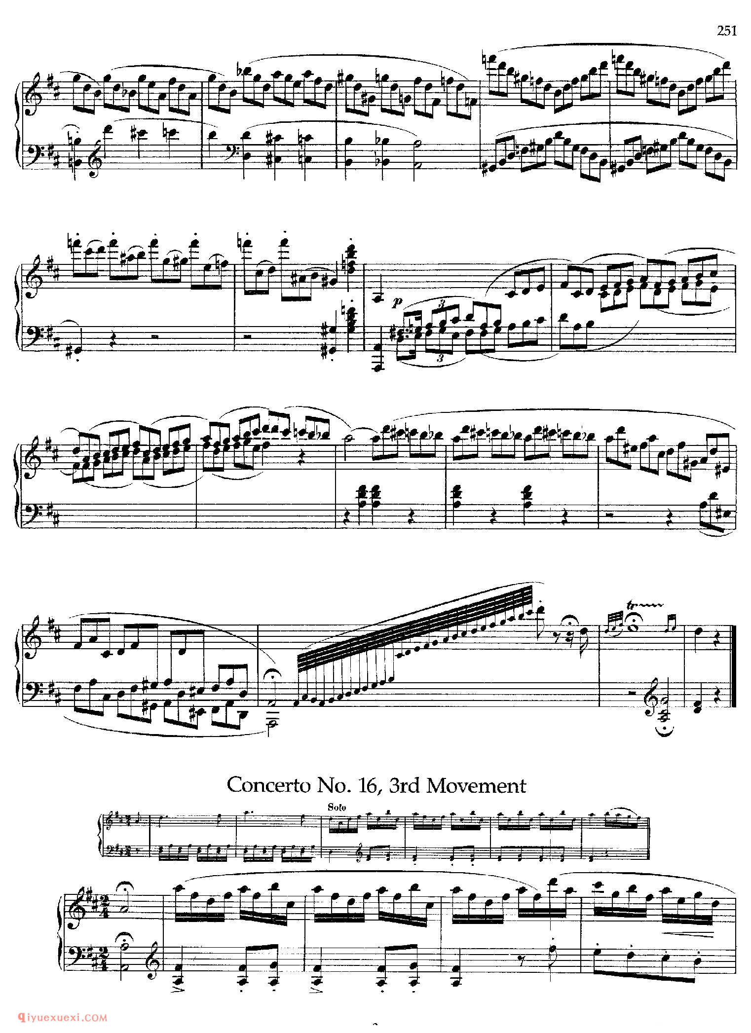 莫扎特：第十六钢琴协奏曲 MOZART: Piano Concerto No.16_华彩_莫扎特钢琴谱