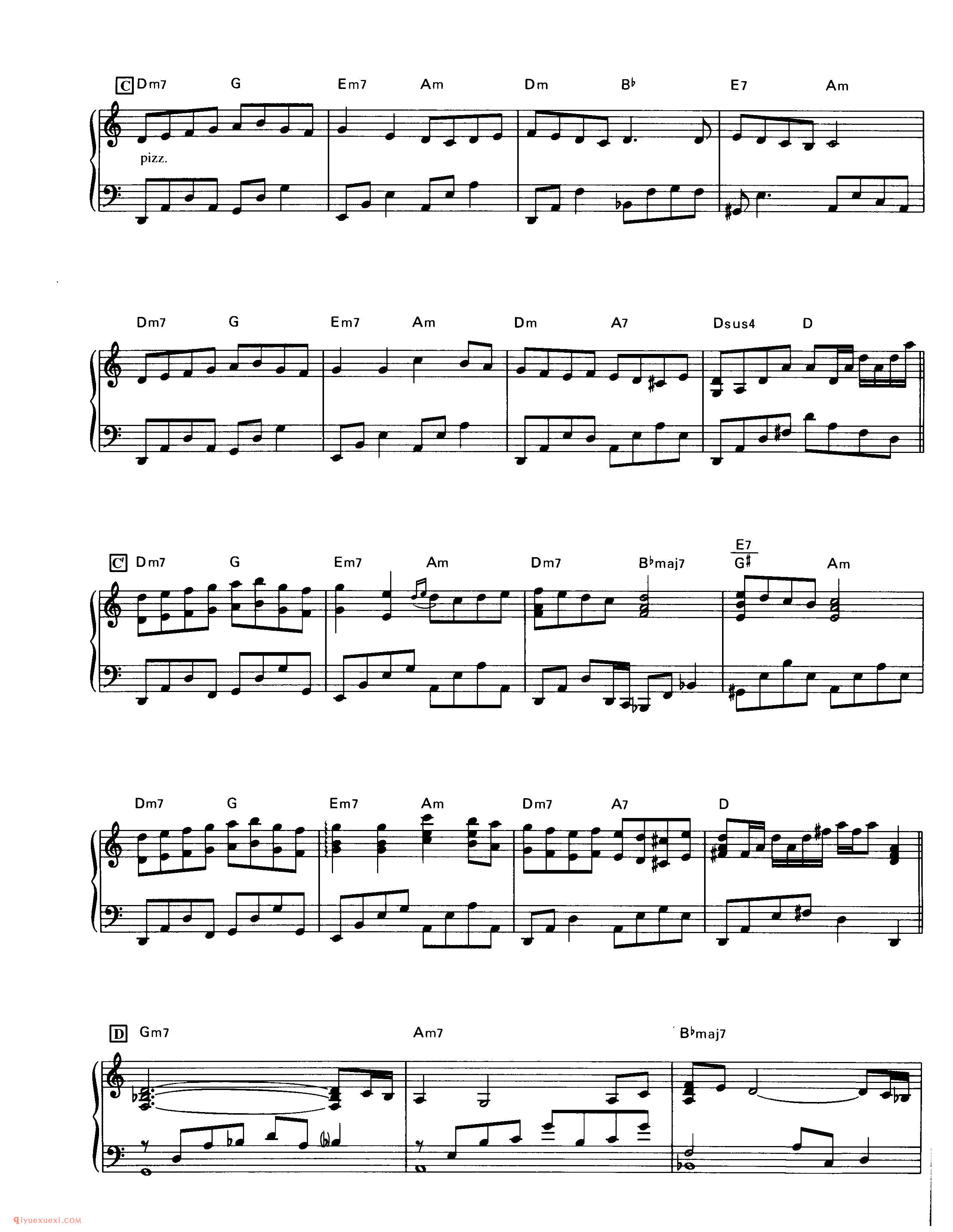 Friends_久石让钢琴谱