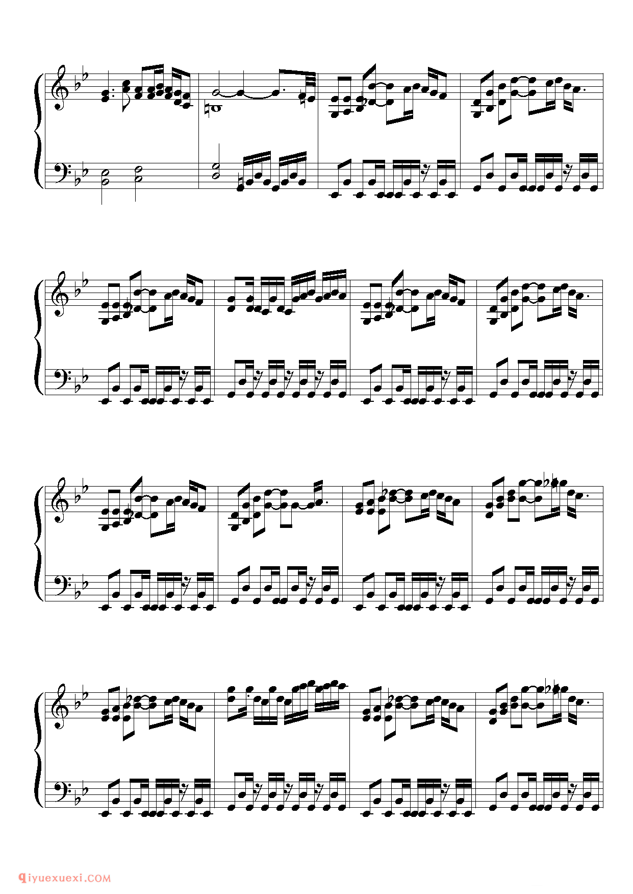 [東方ピアノEasyモード楽譜][hard][3]天空のグリニッジ_东方(project)钢琴谱