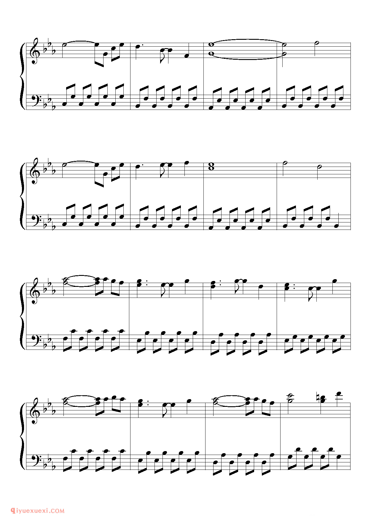 [東方ピアノEasyモード楽譜][easy][4]_东方(project)钢琴谱