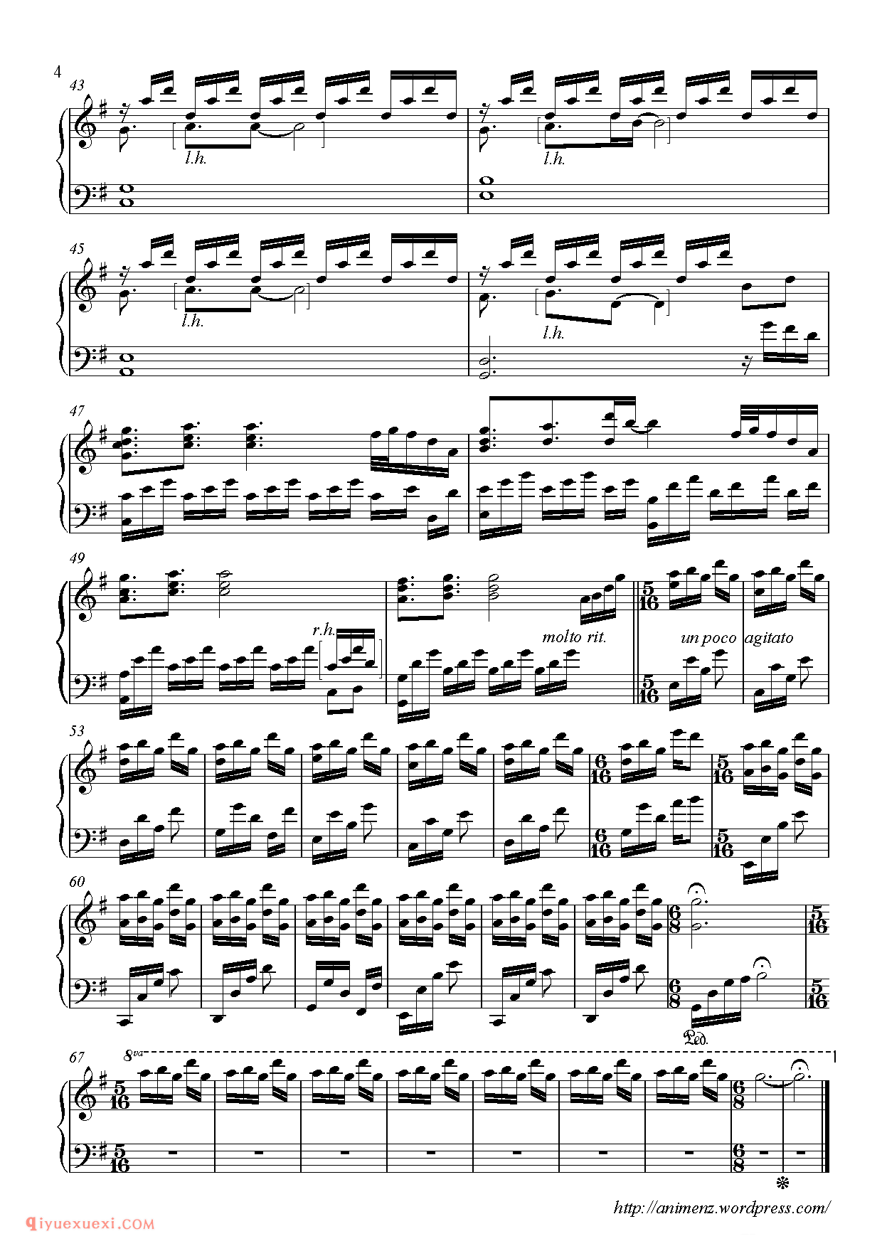 CLANNAD OP 欢乐岛.~cuckool.mix.2007_郭迈克(Animenz)钢琴谱
