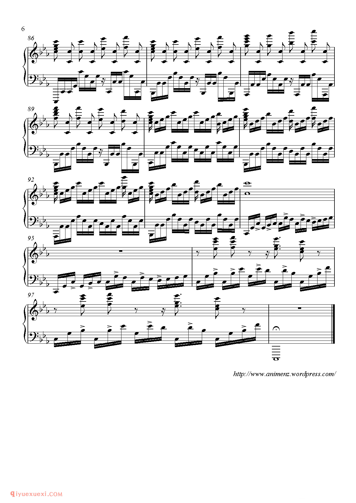 罪恶王冠ost Bios(拔剑曲)(第三乐章)_郭迈克(Animenz)钢琴谱