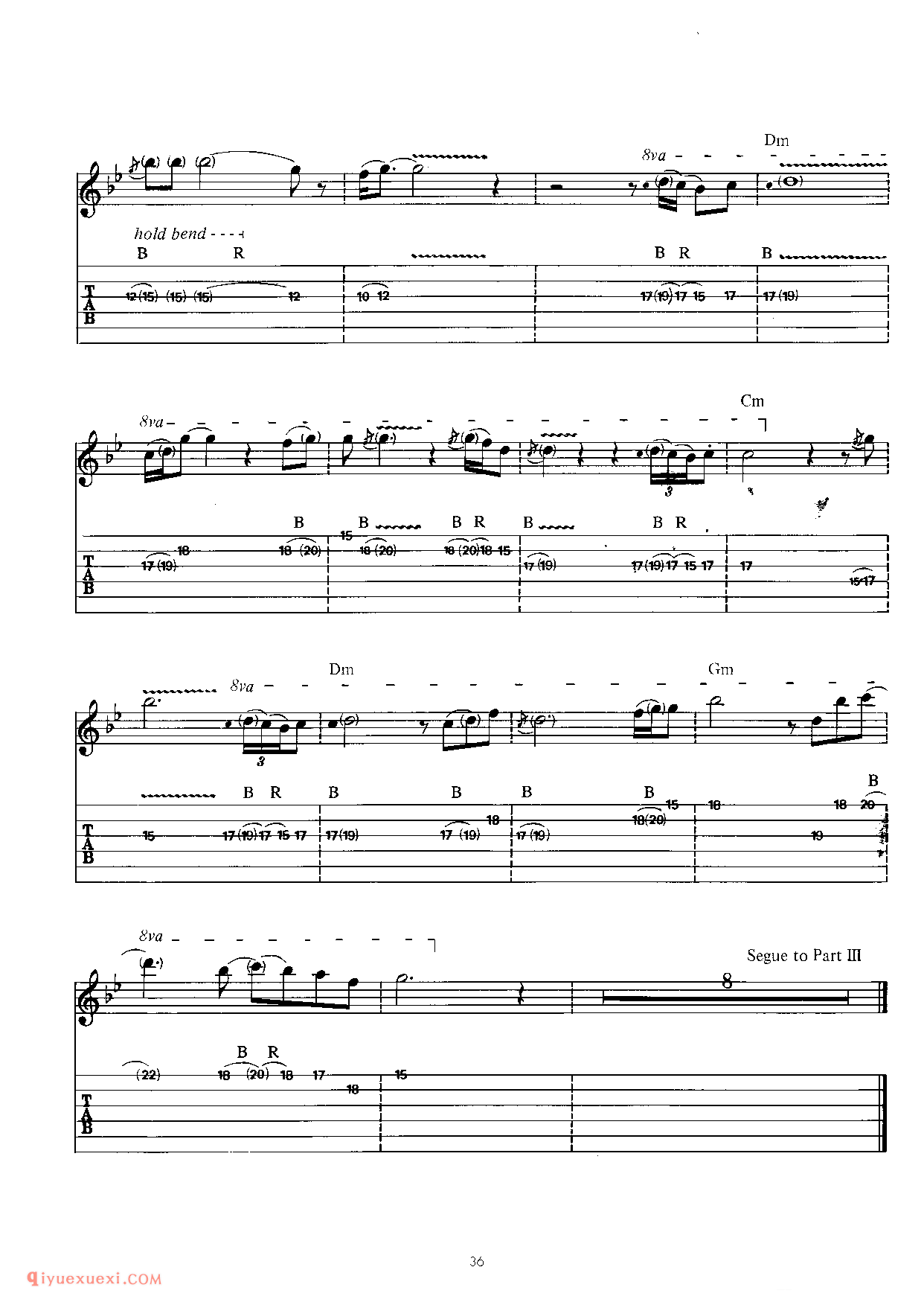 原版吉他五线谱_Shine On You Crazy Diamond (Part II)_世界著名乐队