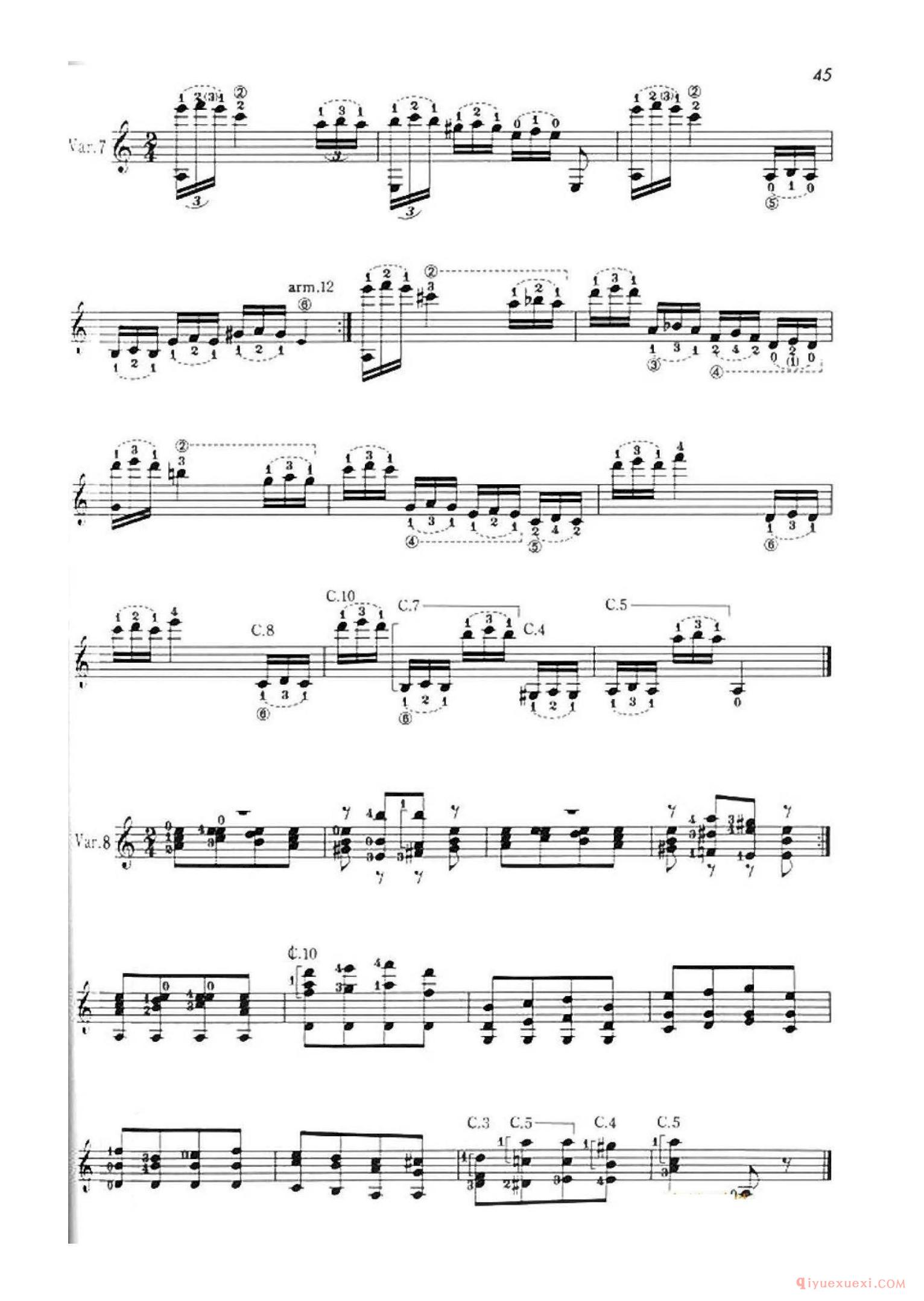 Caprice_村治佳织古典吉他作品乐曲_五线谱