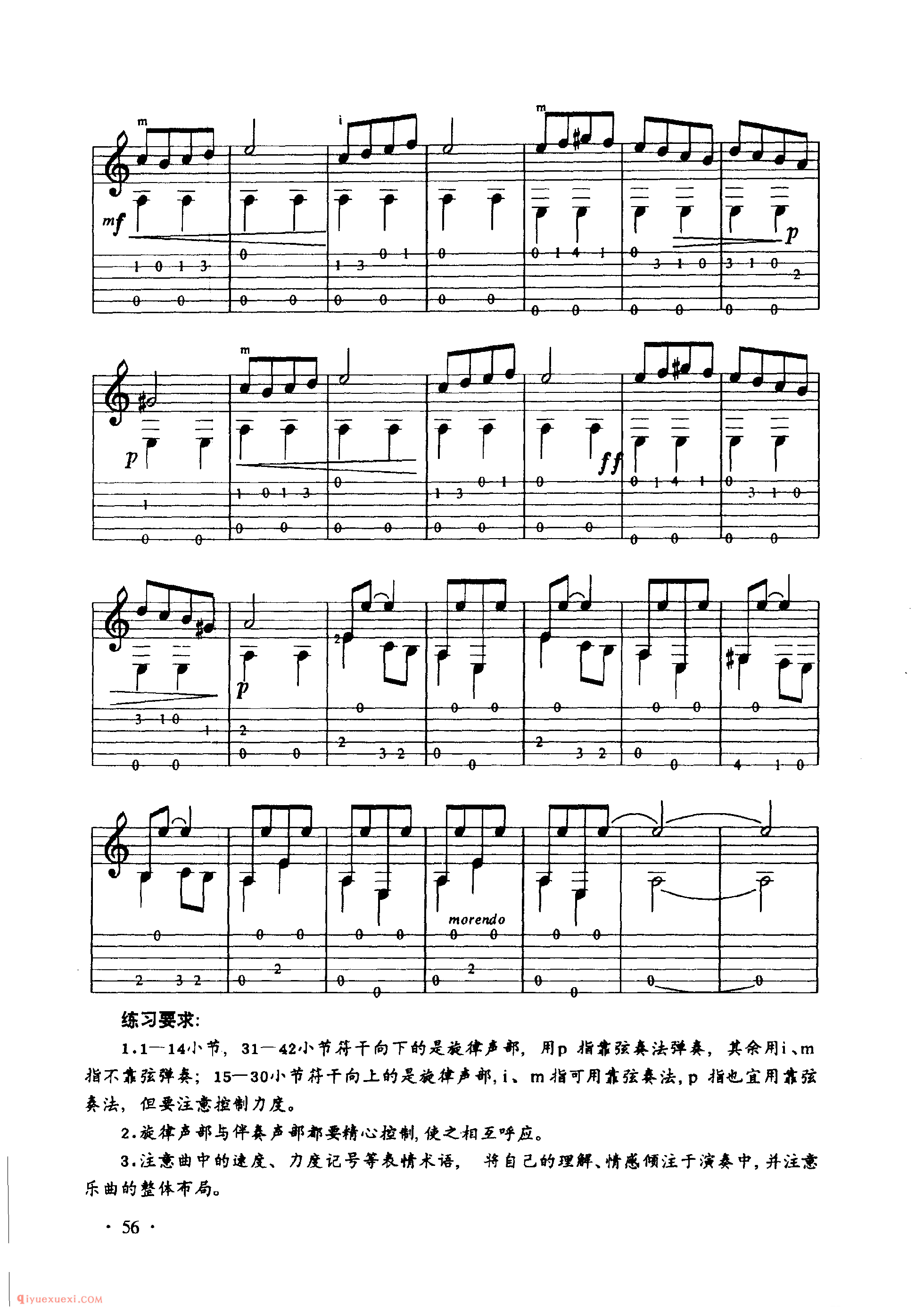 吉他A小调