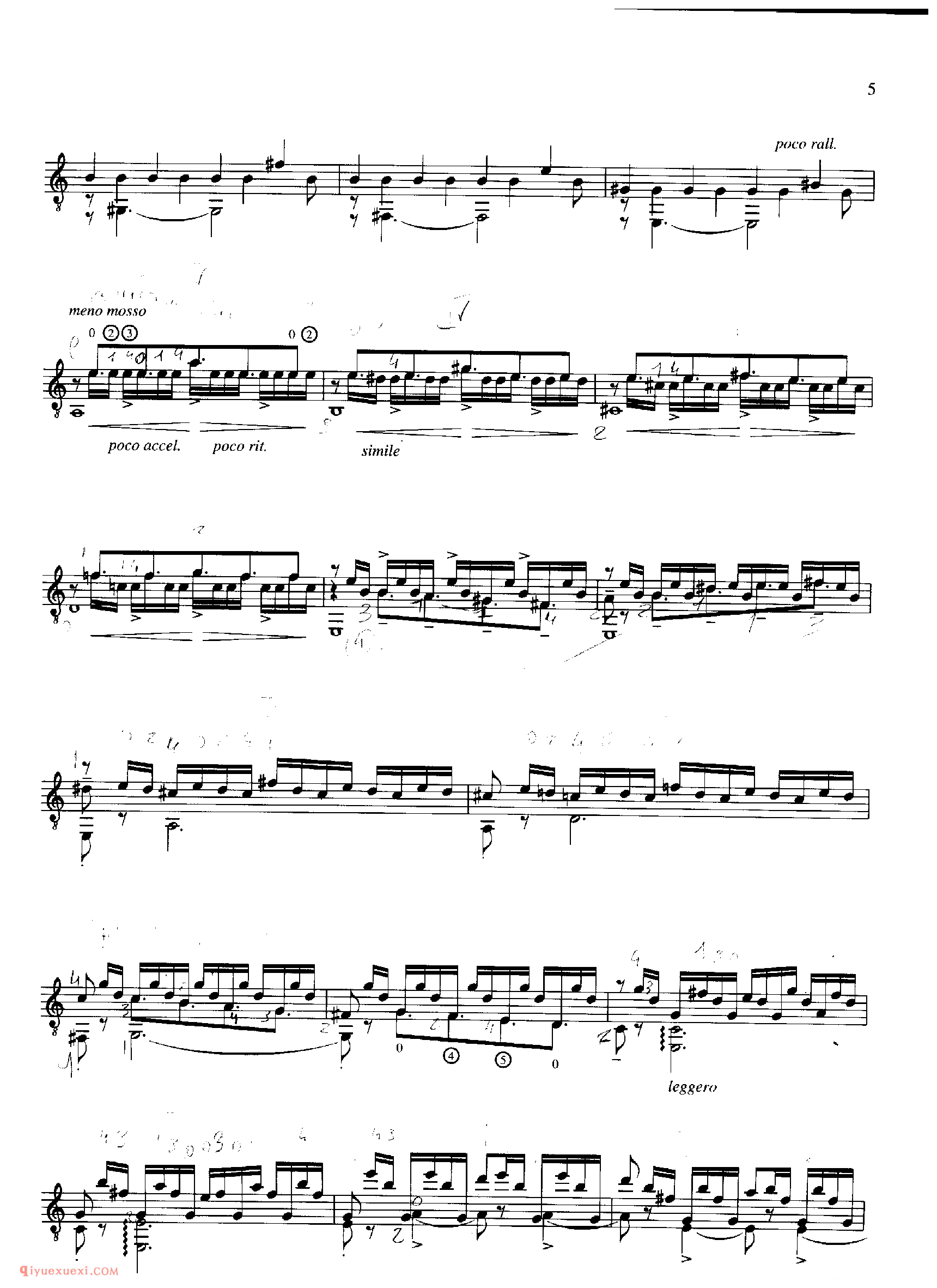 Time and Space_多明尼康尼(Carlo Domeniconi)古典吉他乐曲五线谱