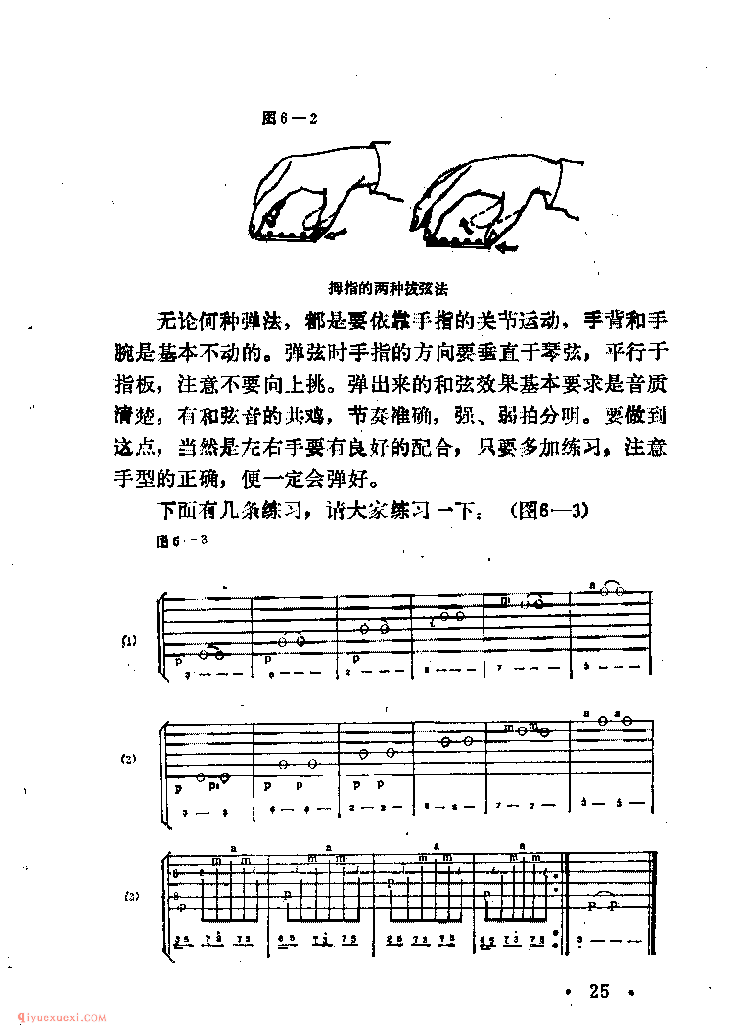 吉他右手弹奏法